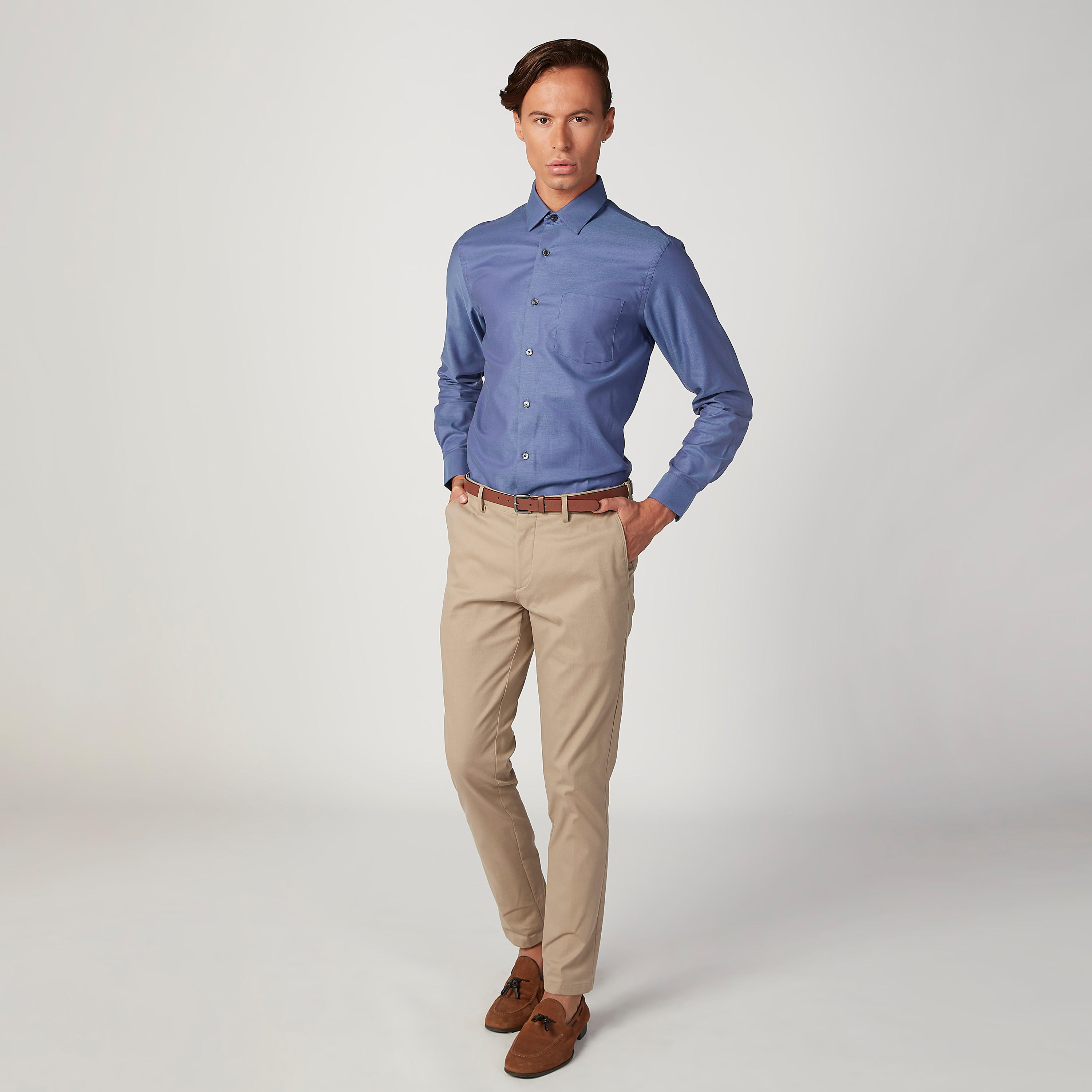 قميص بارز الملمس بأكمام طويلة وجيب من آرو-men-clothing-shirts-image-2