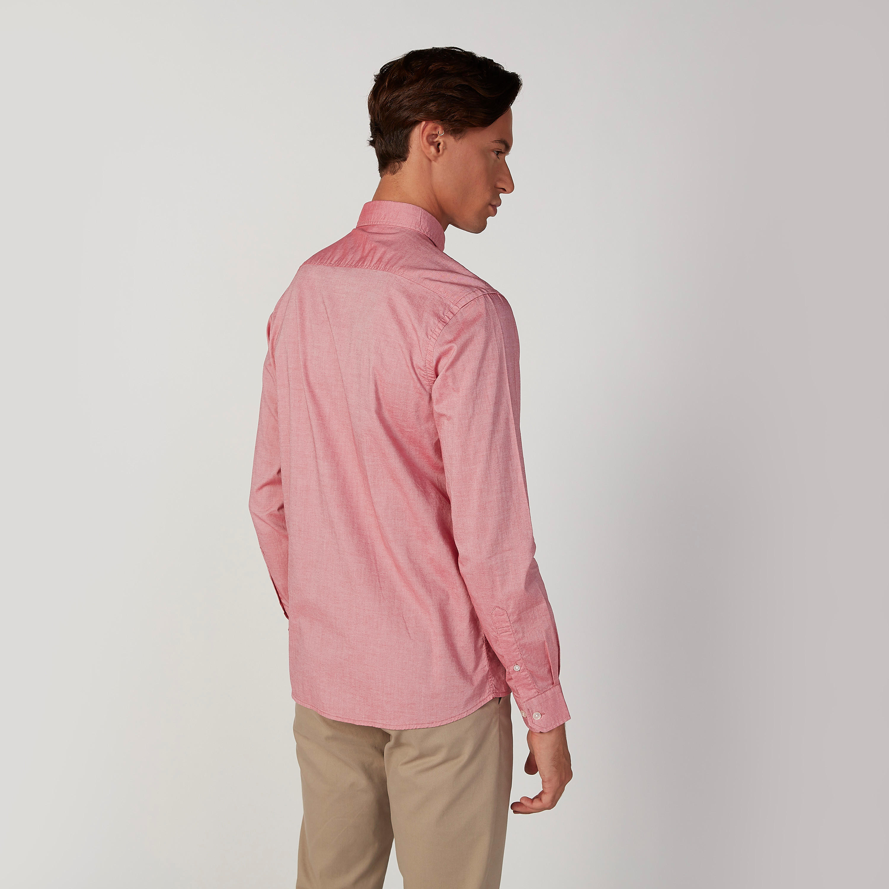 Arrow Plain Shirt with Patch Pocket and Long Sleeves-men-clothing-shirts-image-4