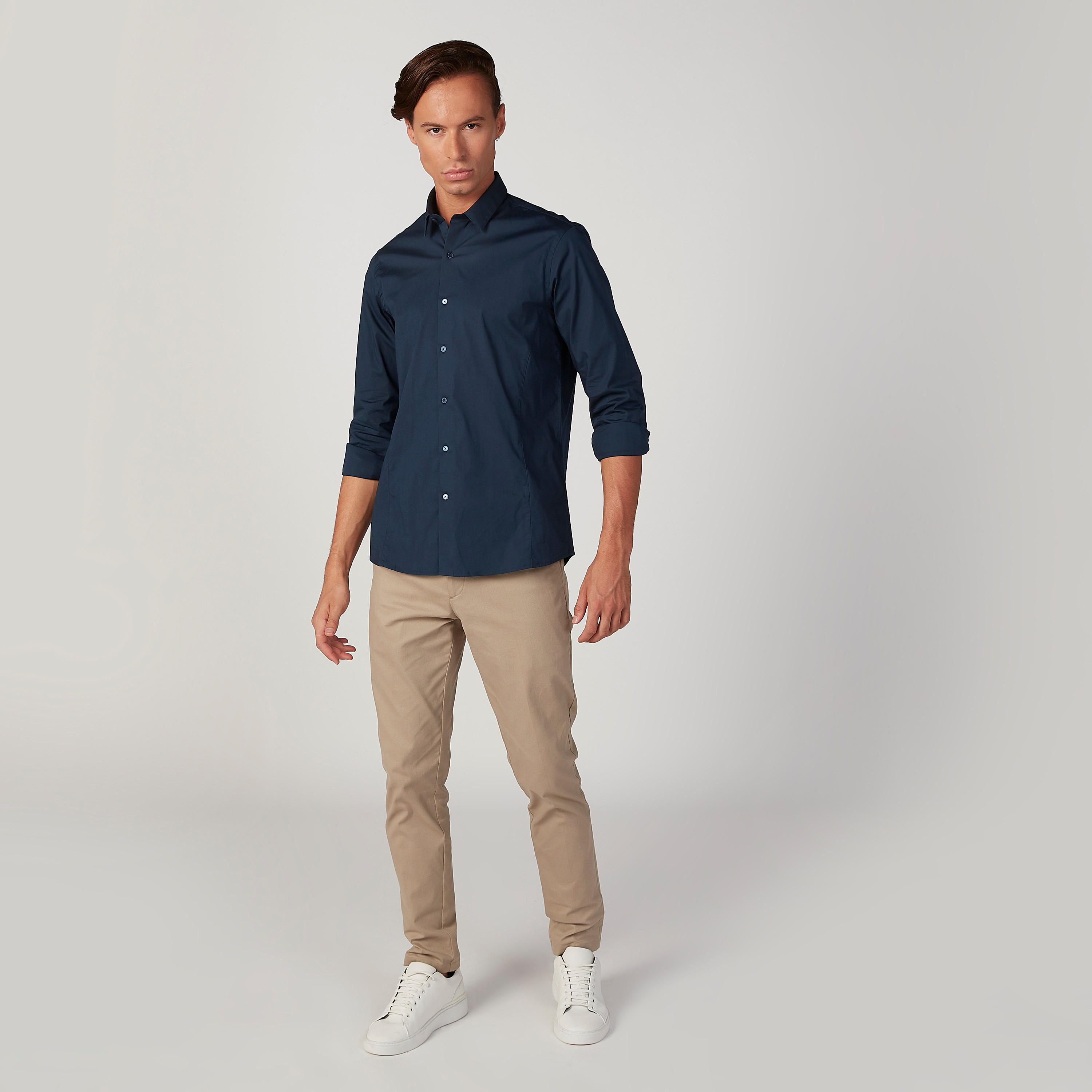 قميص سادة بأكمام طويلة من آرو-men-clothing-shirts-image-2