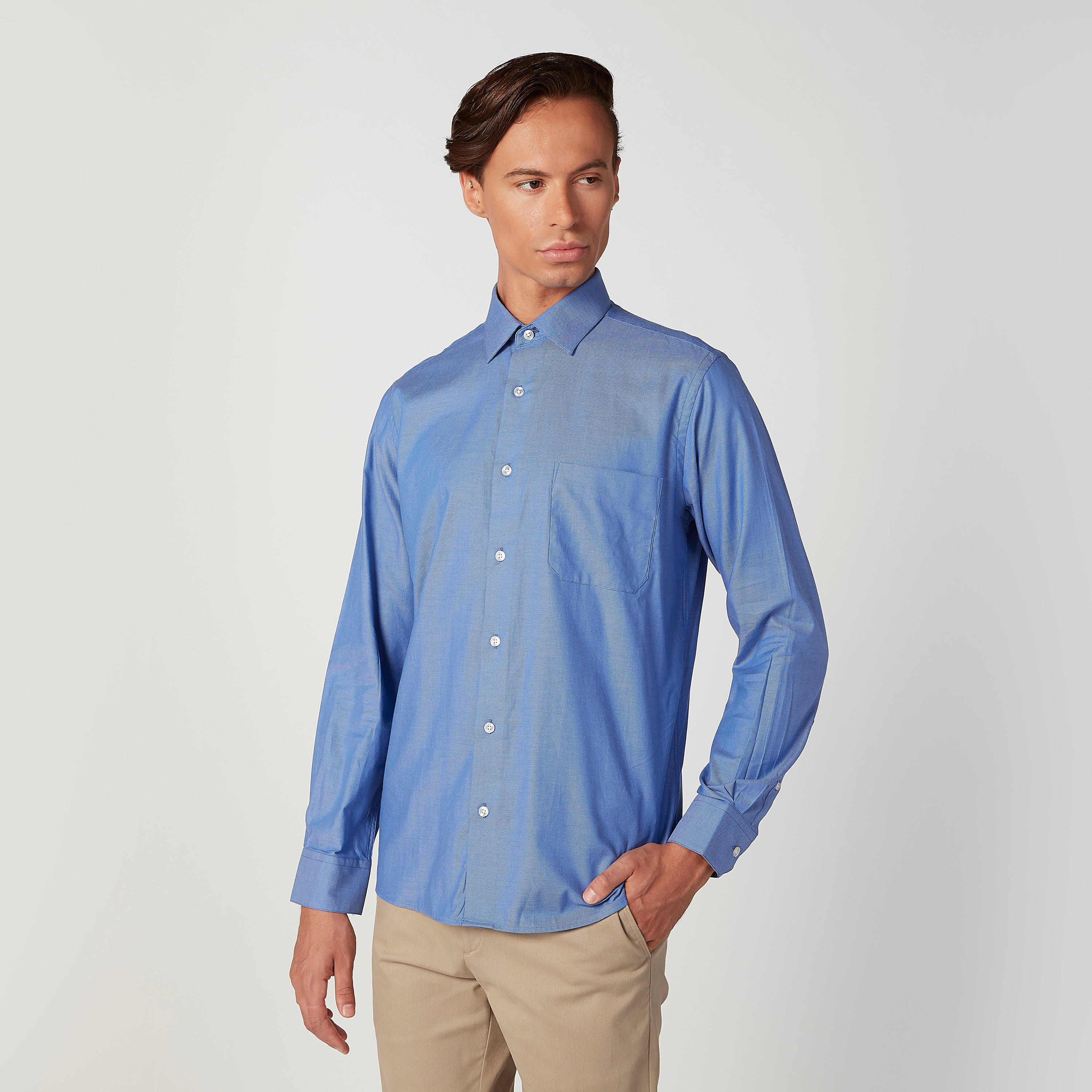 قميص بارز الملمس بأكمام طويلة وجيب من آرو-men-clothing-shirts-image-4