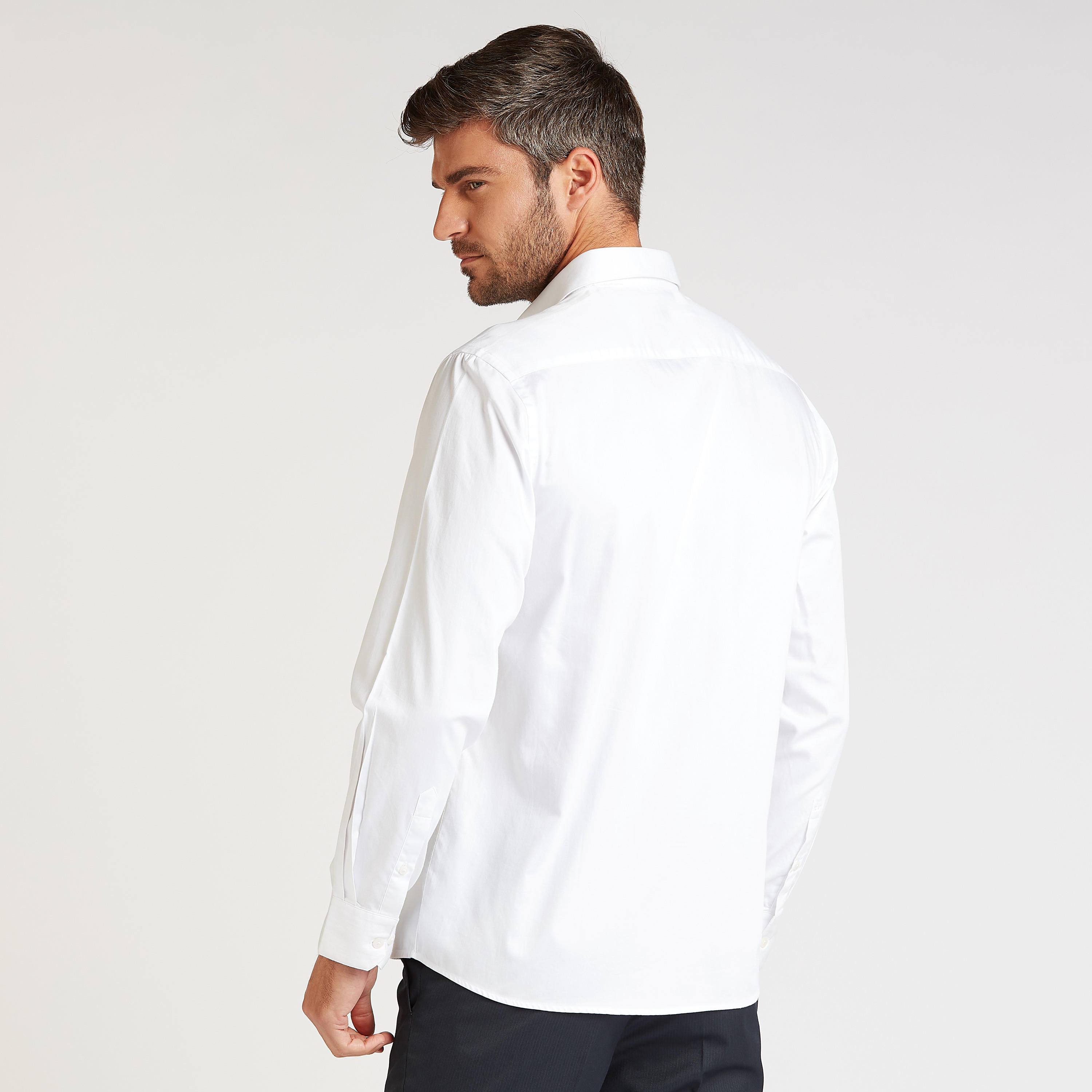 Arrow Solid Formal Shirt with Long Sleeves and Chest Pocket-men-clothing-shirts-image-4