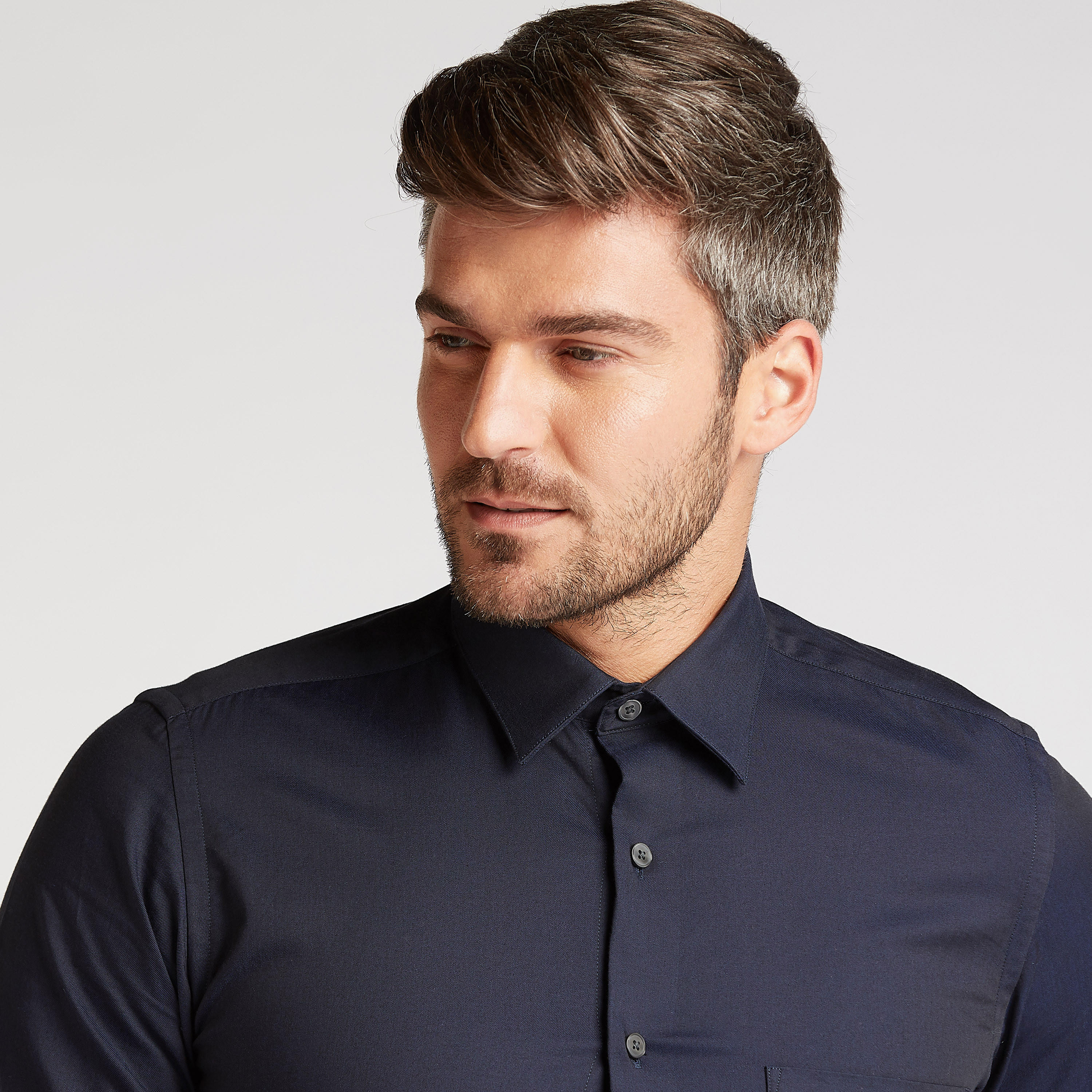 Arrow Solid Easy Iron Shirt with Long Sleeves and Chest Pocket-men-clothing-shirts-image-3