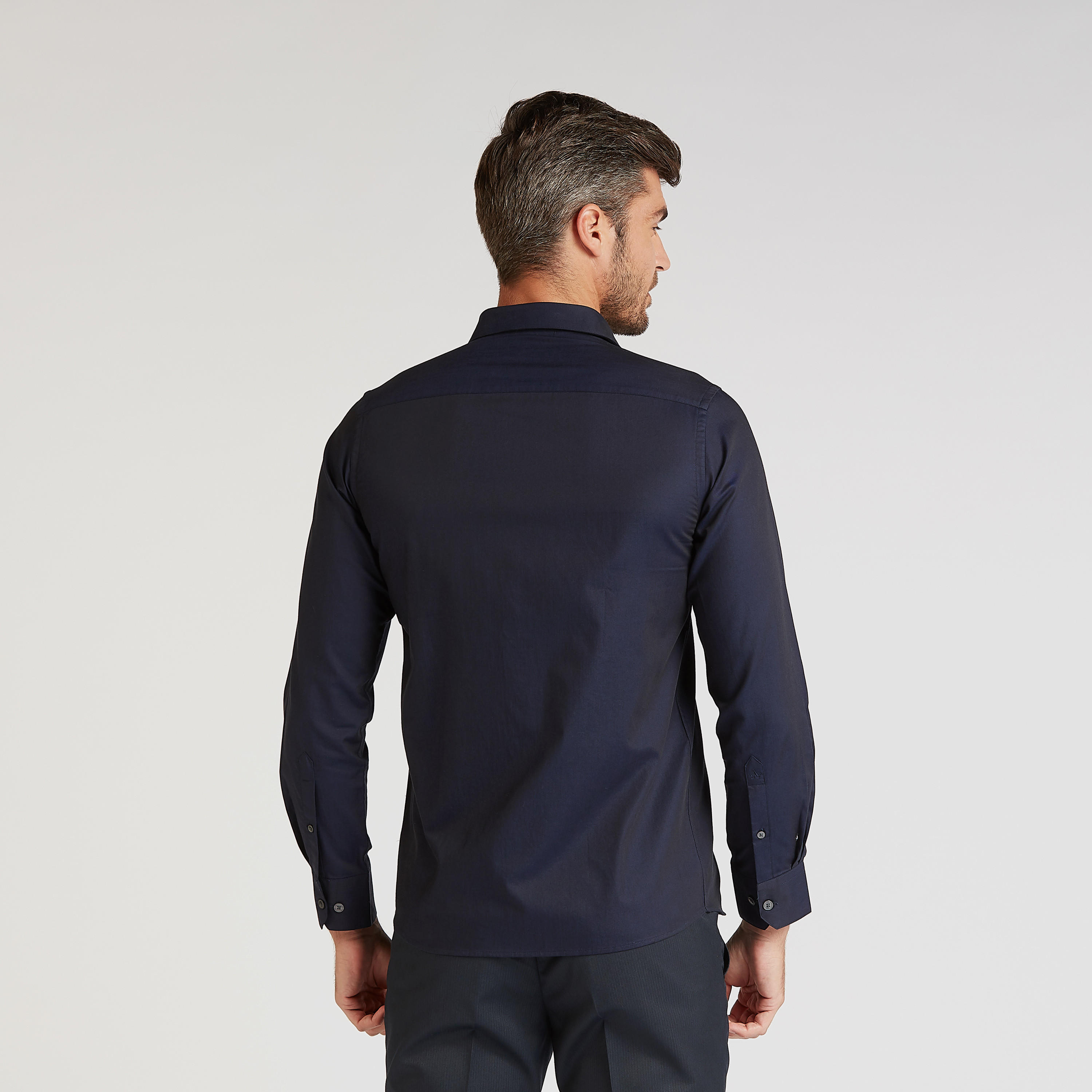 Arrow Solid Easy Iron Shirt with Long Sleeves and Chest Pocket-men-clothing-shirts-image-4