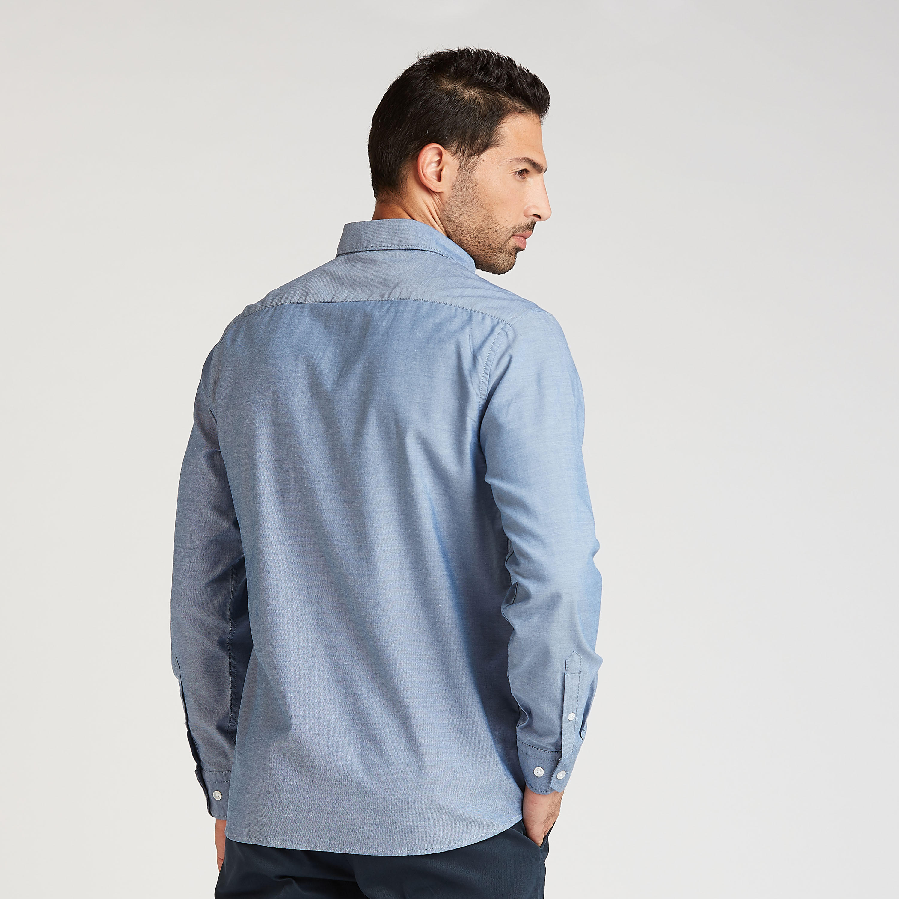 قميص رسمي بارز الملمس بياقة عاديّة وأكمام طويلة من آرو-men-clothing-shirts-image-4