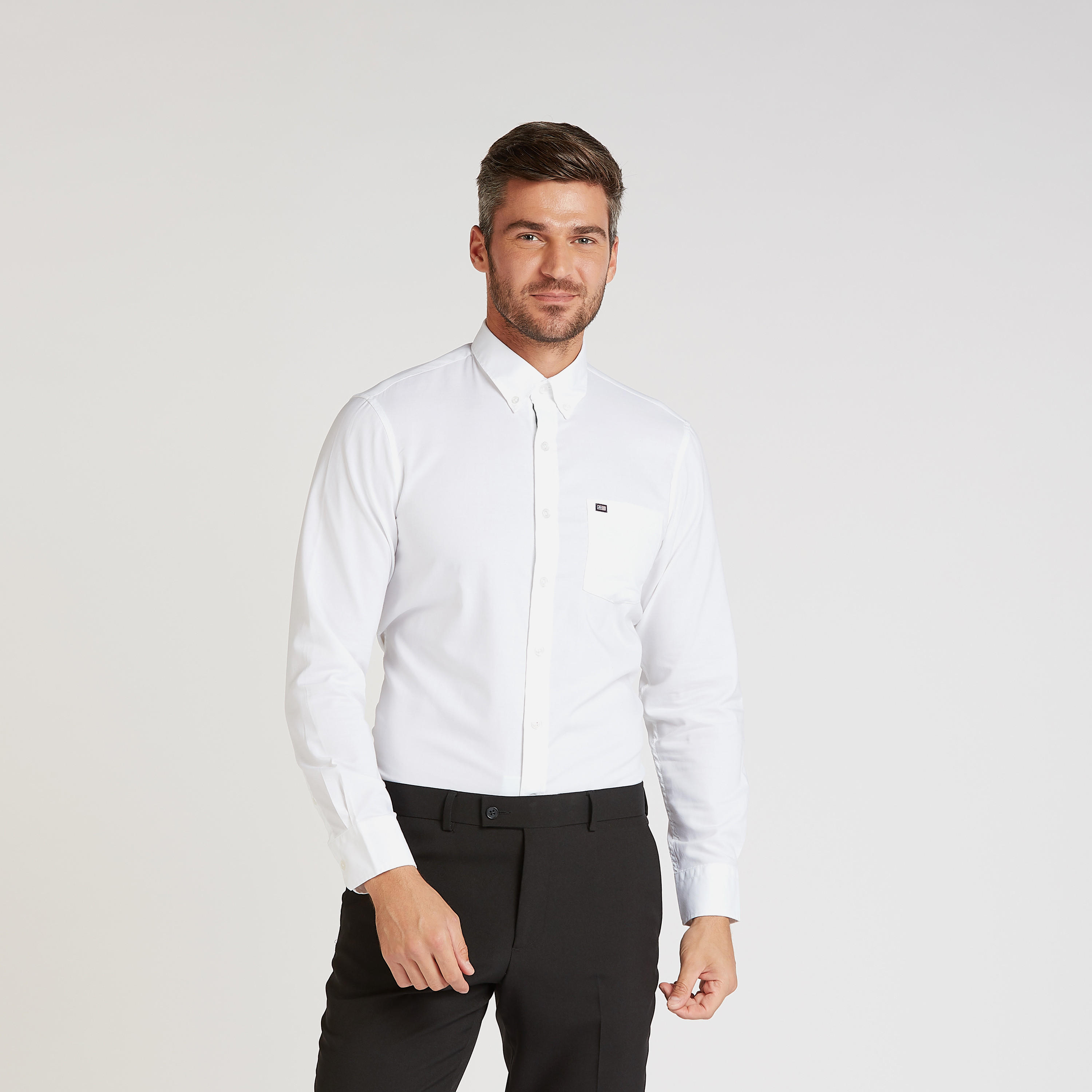 Arrow Solid Easy Iron Formal Shirt with Long Sleeves and Chest Pocket-men-clothing-shirts-image-1