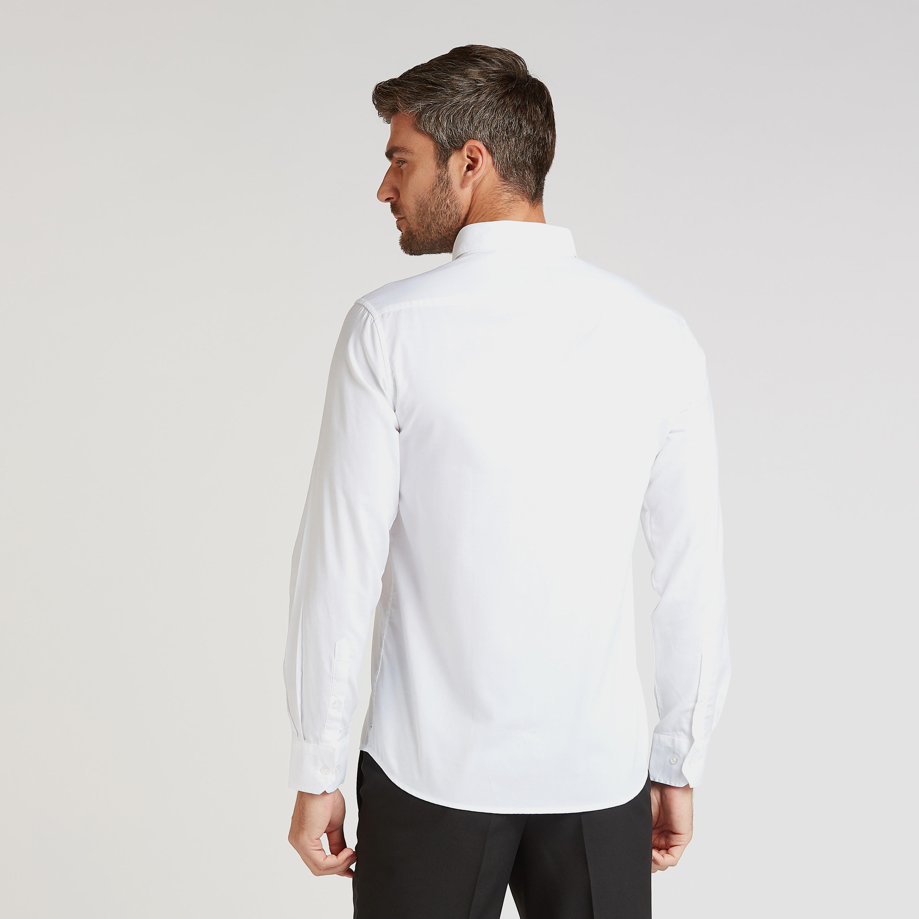 Arrow Solid Easy Iron Formal Shirt with Long Sleeves and Chest Pocket-men-clothing-shirts-image-4