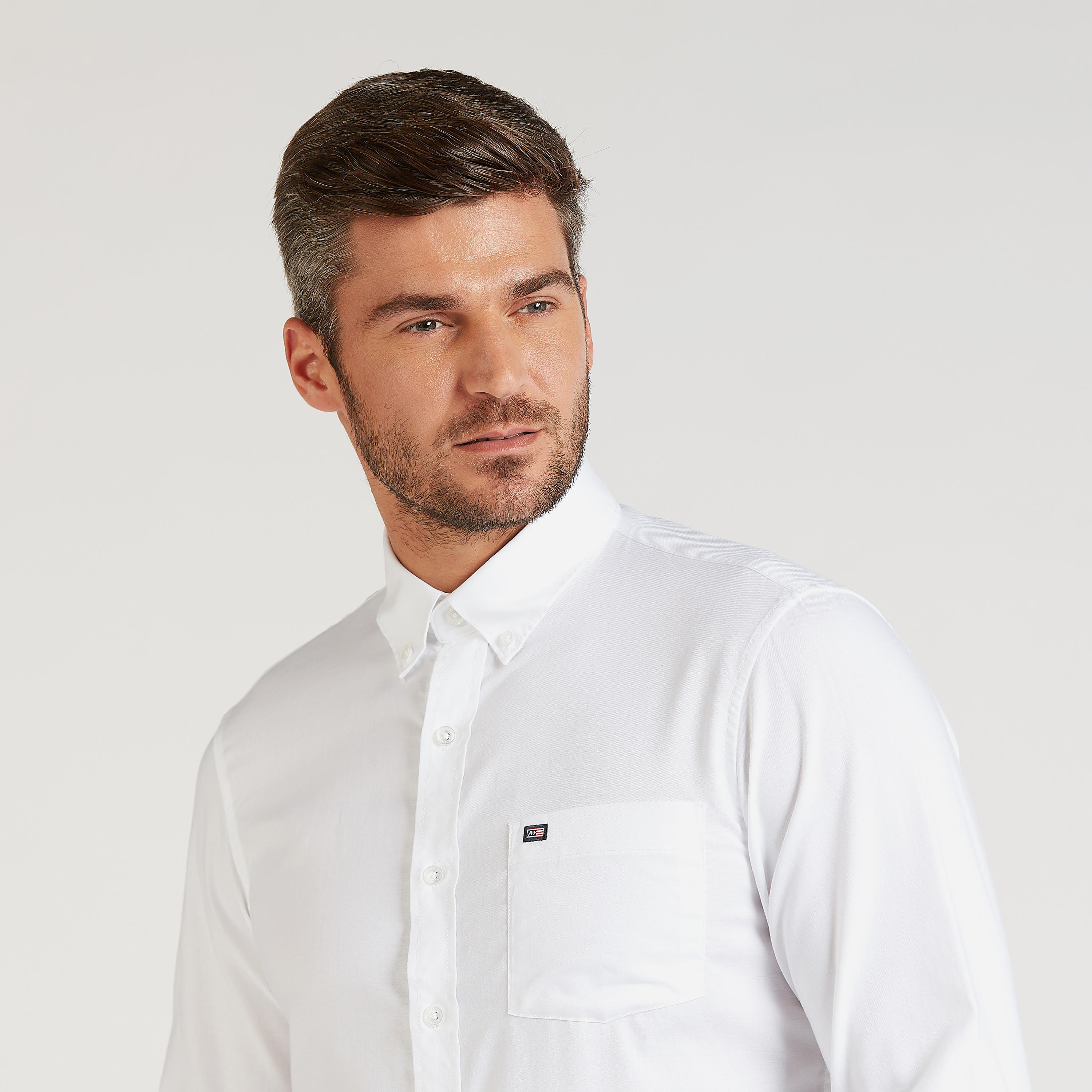 Arrow Solid Easy Iron Formal Shirt with Long Sleeves and Chest Pocket-men-clothing-shirts-image-5