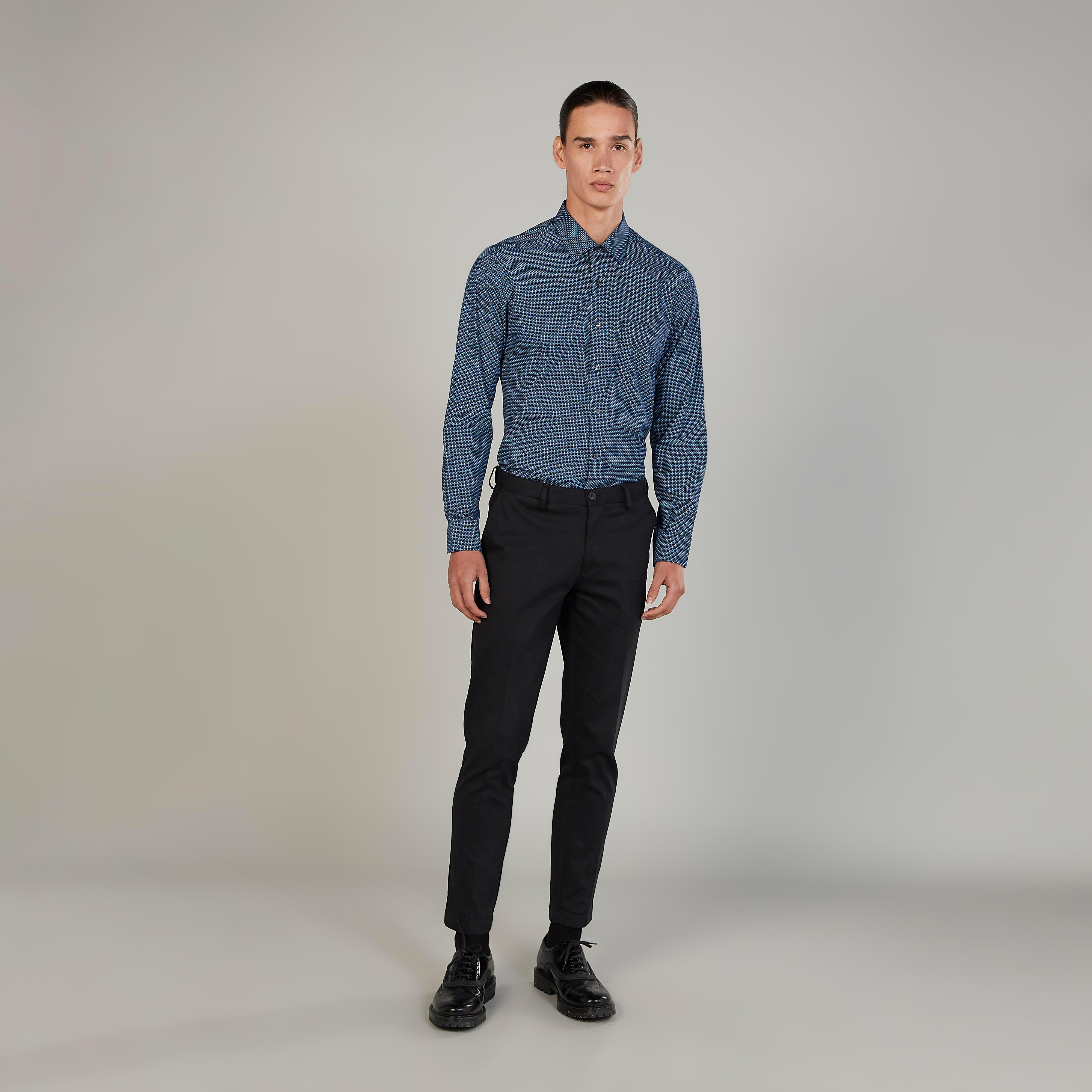 قميص بأكمام طويلة وجيب على الصدر وطبعات من آرو-men-clothing-shirts-image-2