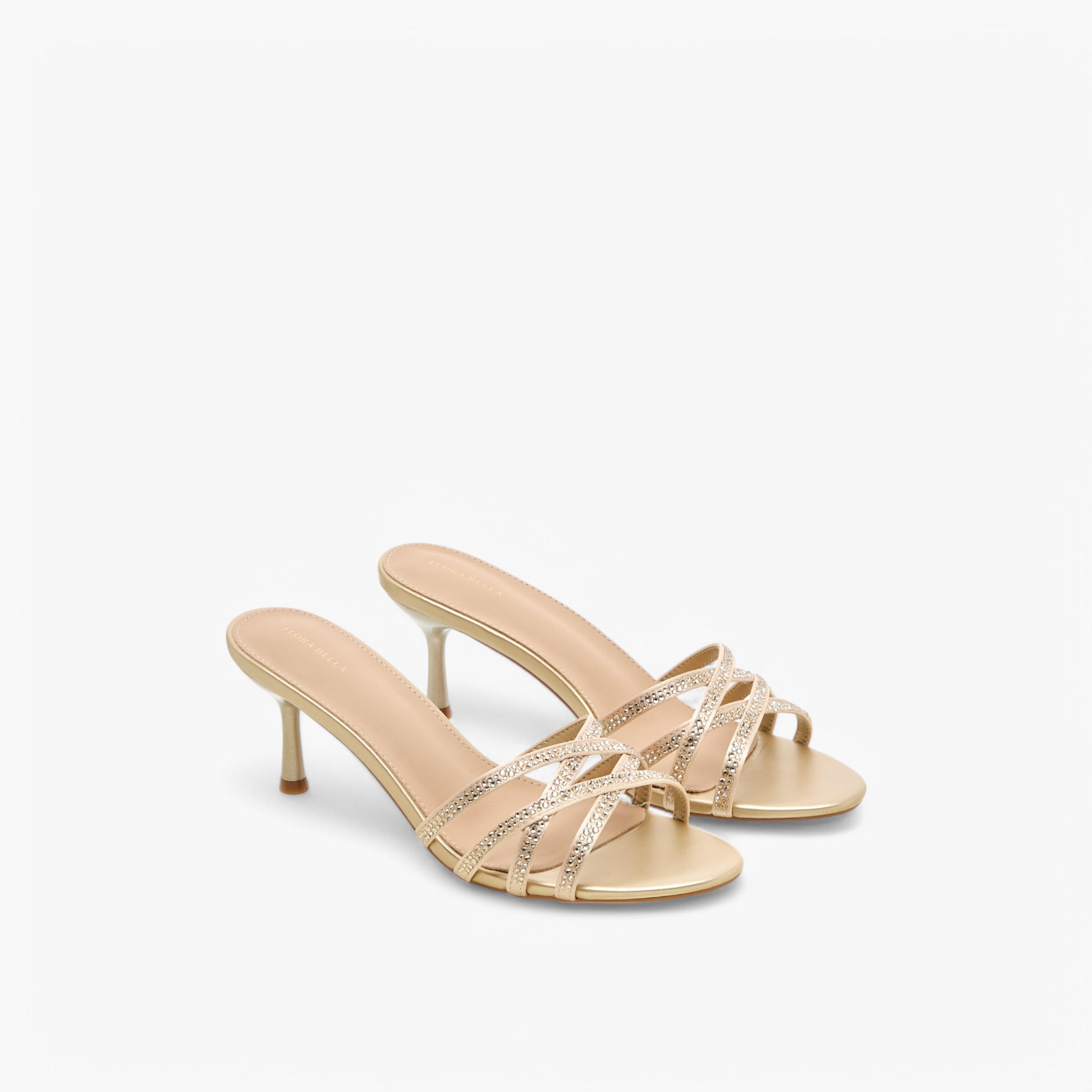 Flora Bella Embellished Cross Strap Sandals with Flared Heel-women-shoes-sandals-heeled-image-1