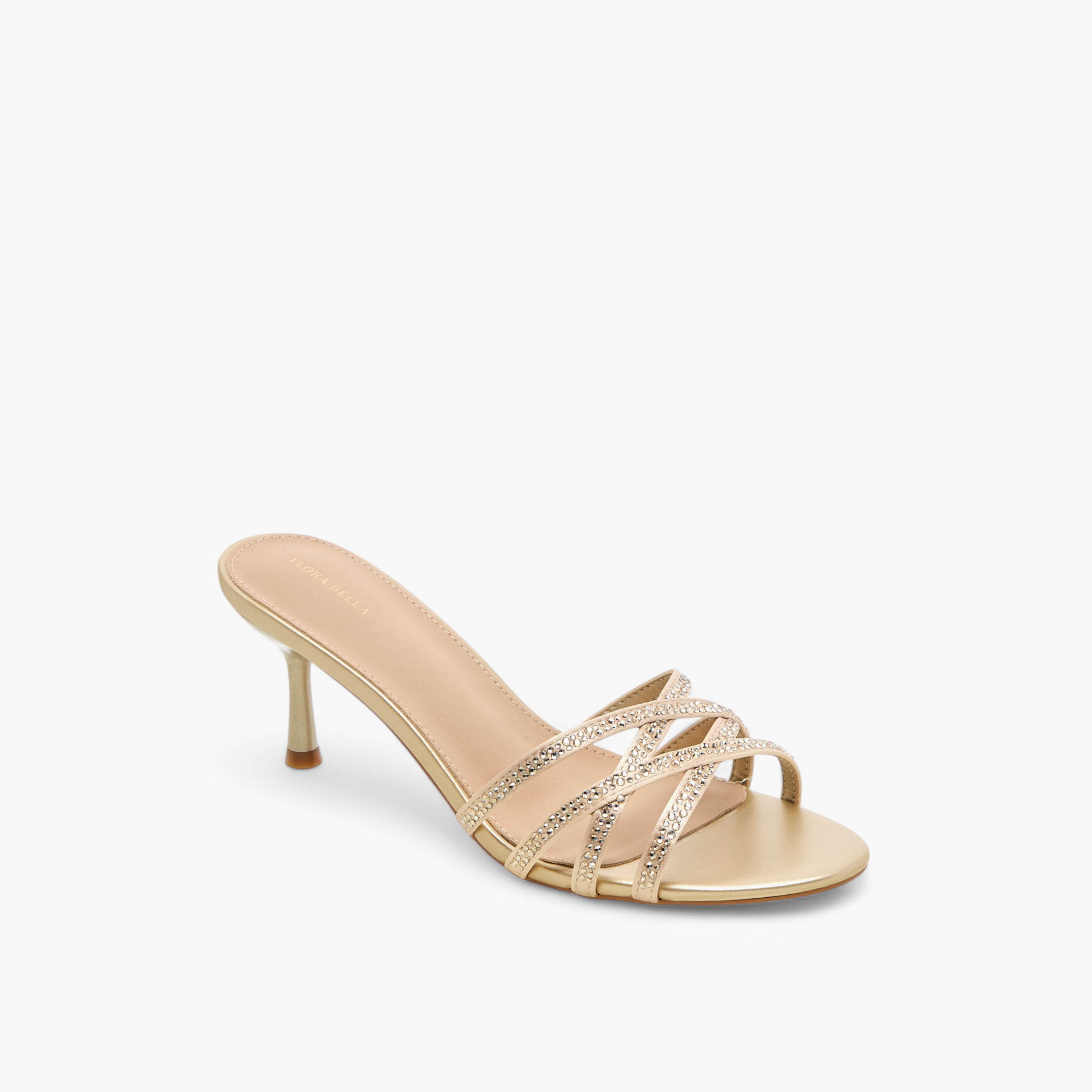 Flora Bella Embellished Cross Strap Sandals with Flared Heel-women-shoes-sandals-heeled-image-2