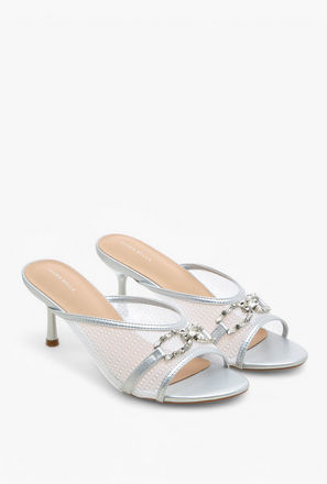 Flora Bella Embellished Slip-On Sandals with Flared Heel-women-shoes-sandals-image-1