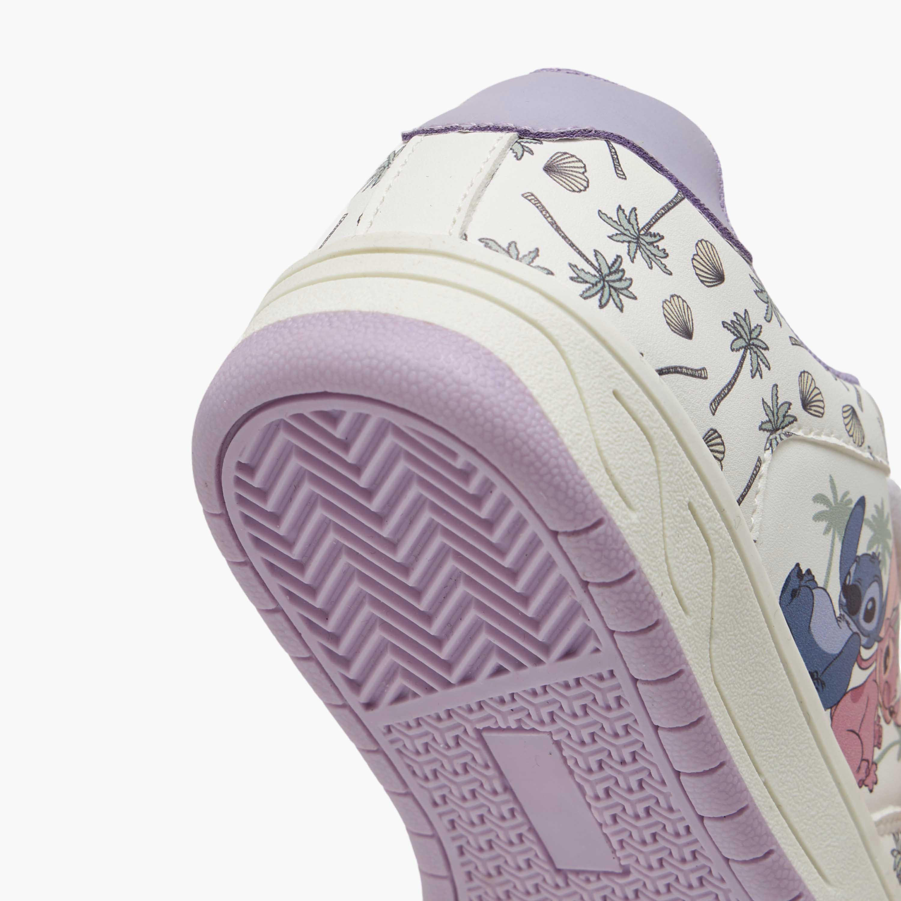 Disney Stitch and Angel Print Sneakers with Hook and Loop Closure-girls-shoes-sneakers-image-5