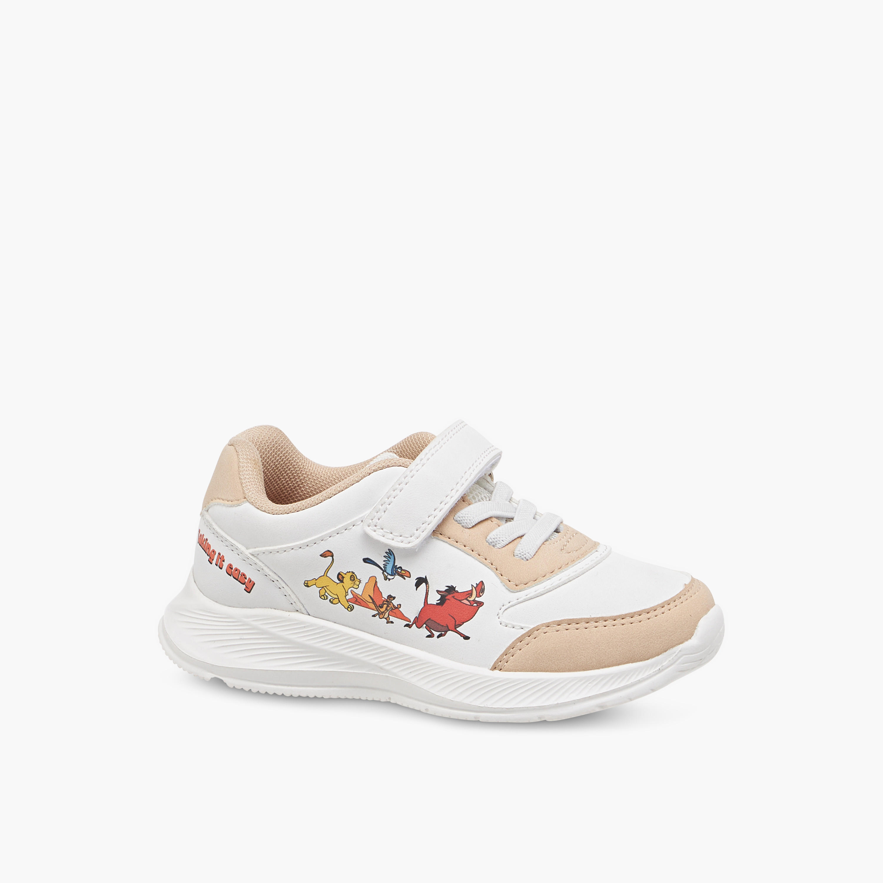 Disney Lion King Print Sneakers with Hook and Loop Closure-boys-shoes-sneakers-image-2