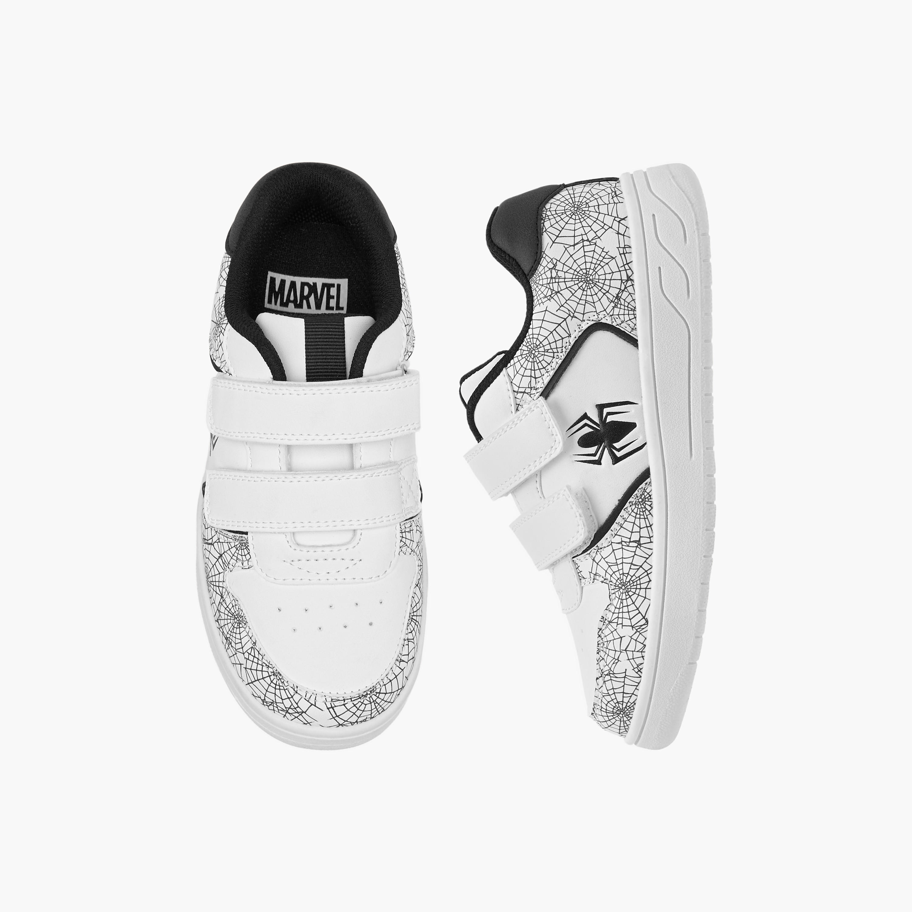 Marvel Spider-Man Print Sneakers with Hook and Loop Closure-boys-shoes-sneakers-image-1