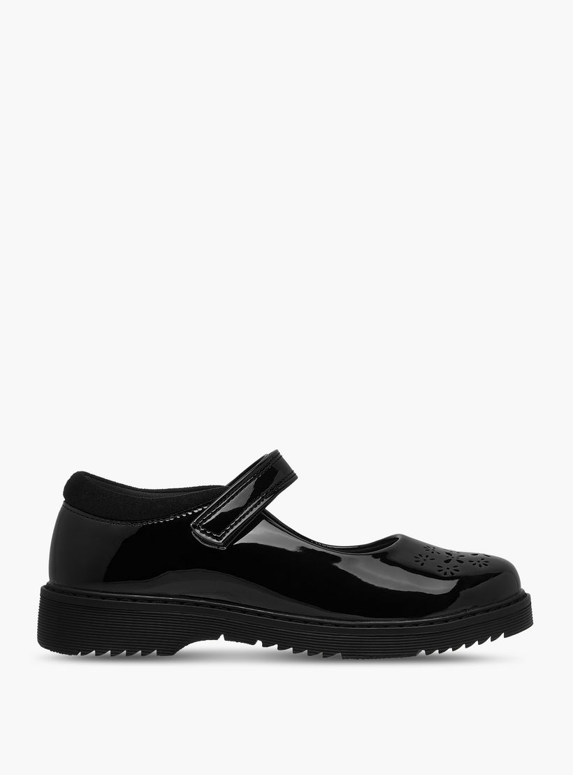 Juniors Cut Out Detail Mary Jane School Shoes with Hook and Loop Closure-girls-shoes-schoolshoes-image-3