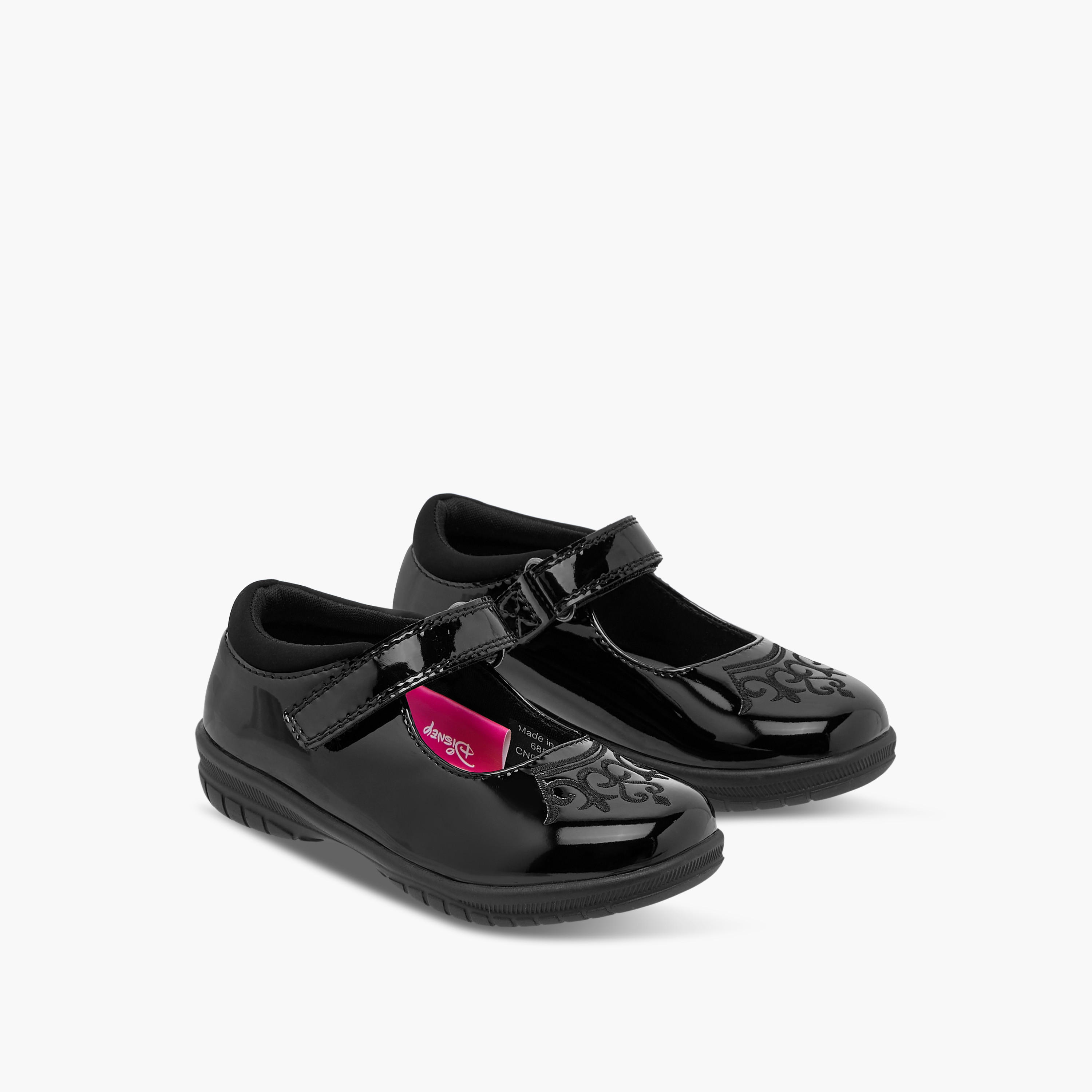 Disney Embroidered Mary Jane School Shoes with Hook and Loop Closure-girls-shoes-schoolshoes-image-1