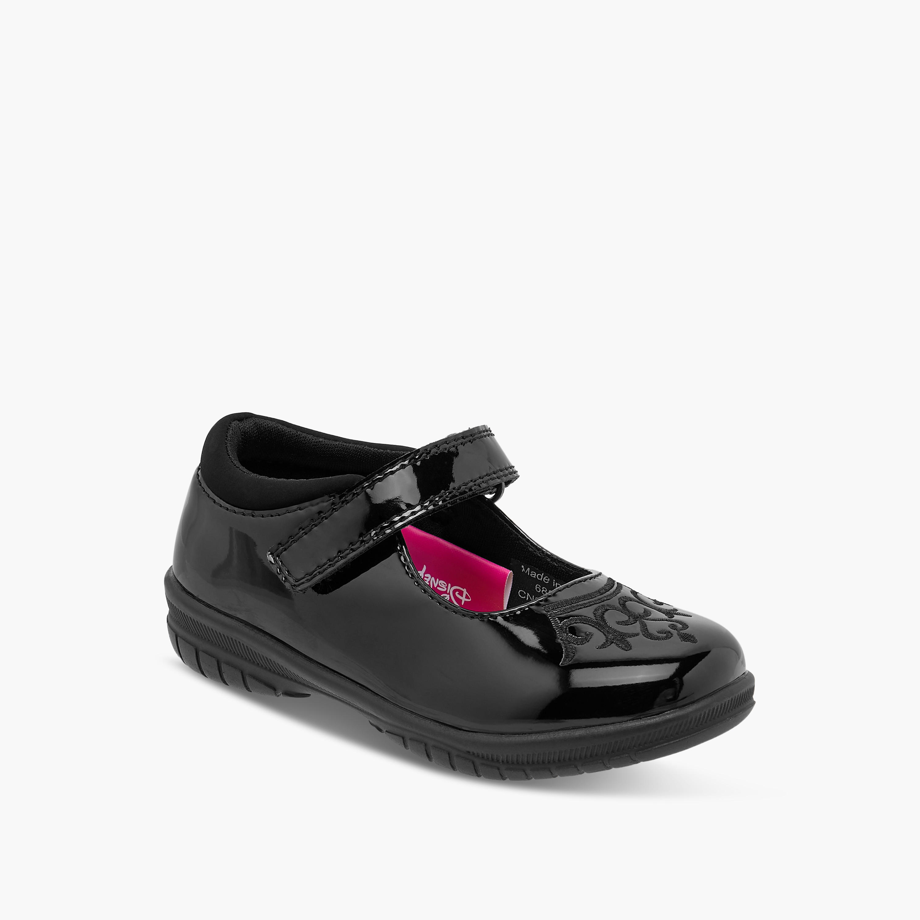 Disney Embroidered Mary Jane School Shoes with Hook and Loop Closure-girls-shoes-schoolshoes-image-2