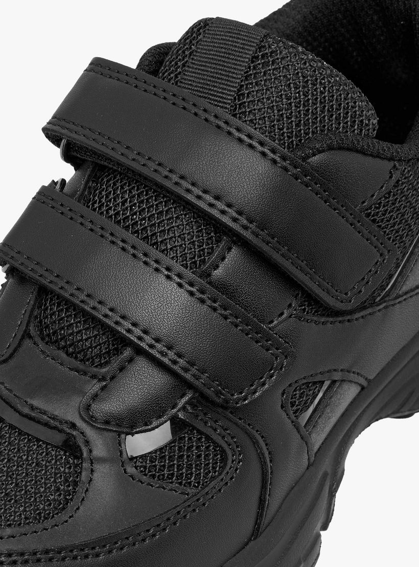 Juniors Panelled School Shoes with Hook and Loop Closure-boys-shoes-schoolshoes-image-4