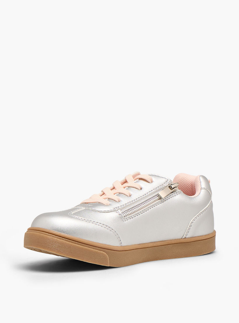 Barbie Girls Printed Lace-Up Ankle Sneakers-girls-shoes-sneakers-image-4