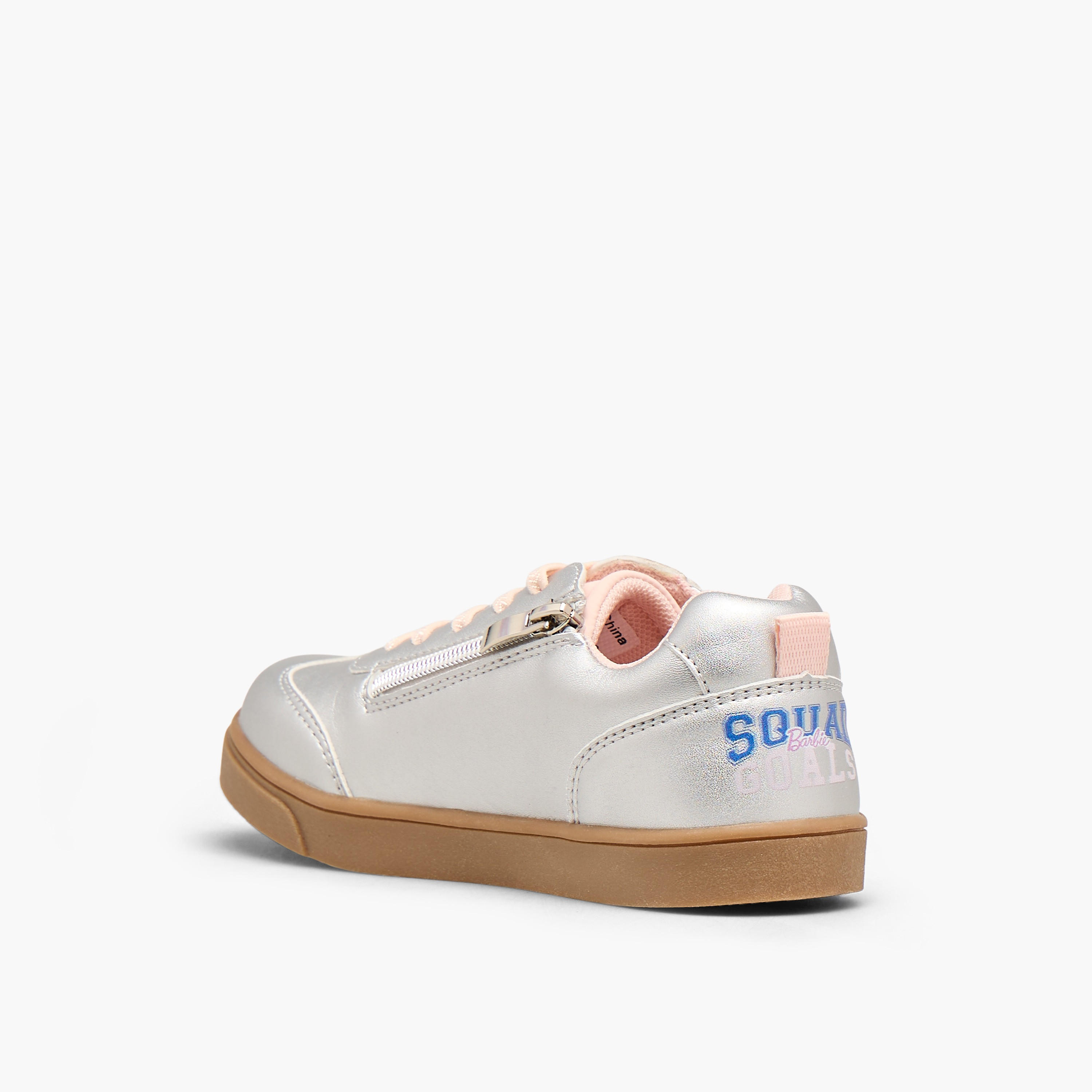 Barbie Girls Printed Lace-Up Ankle Sneakers-girls-shoes-sneakers-image-5