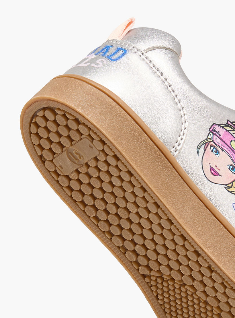 Barbie Girls Printed Lace-Up Ankle Sneakers-girls-shoes-sneakers-image-8
