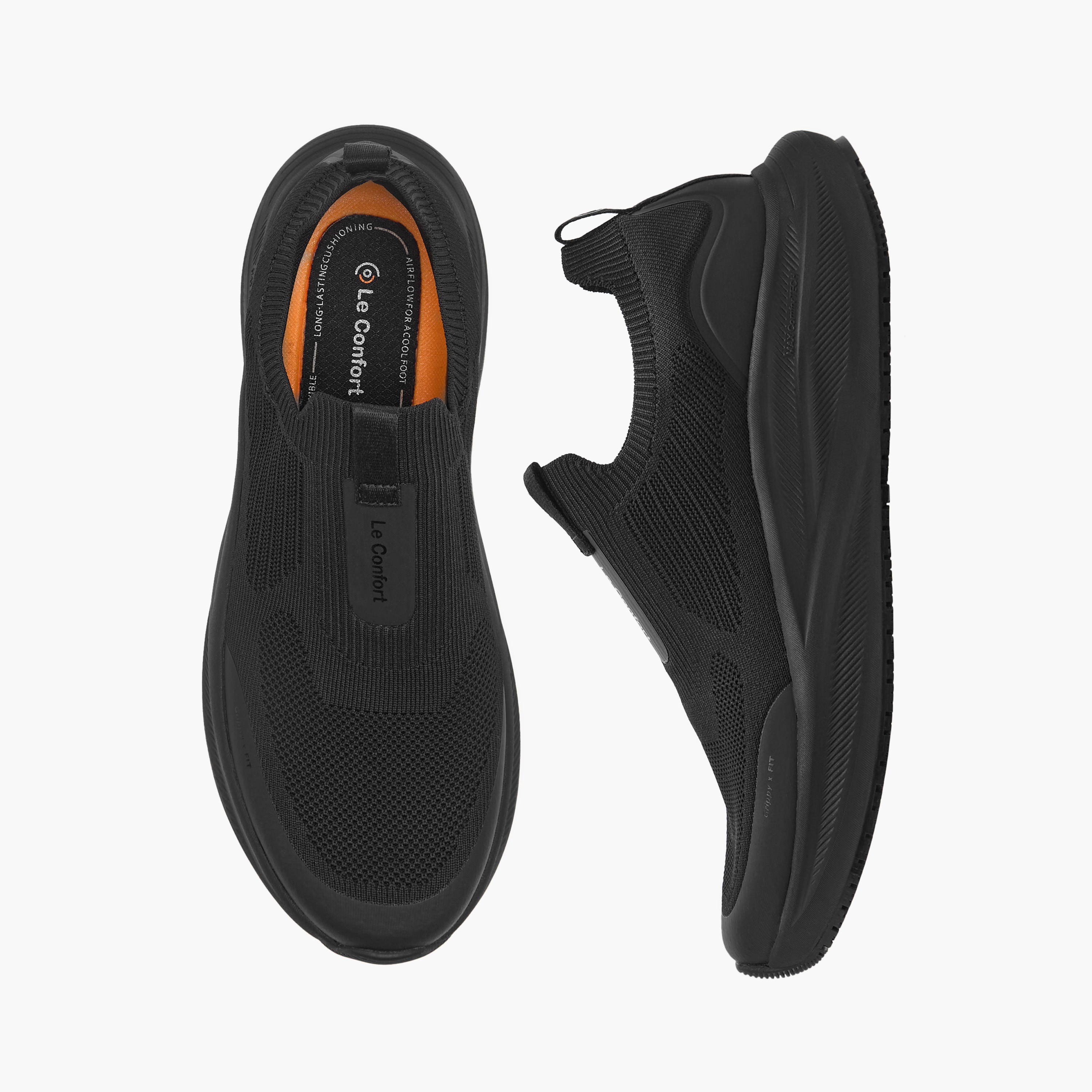 حذاء سنيكرز مريح سهل الارتداء بتفاصيل الشعار من لو كونفورت-men-shoes-sneakers-image-1