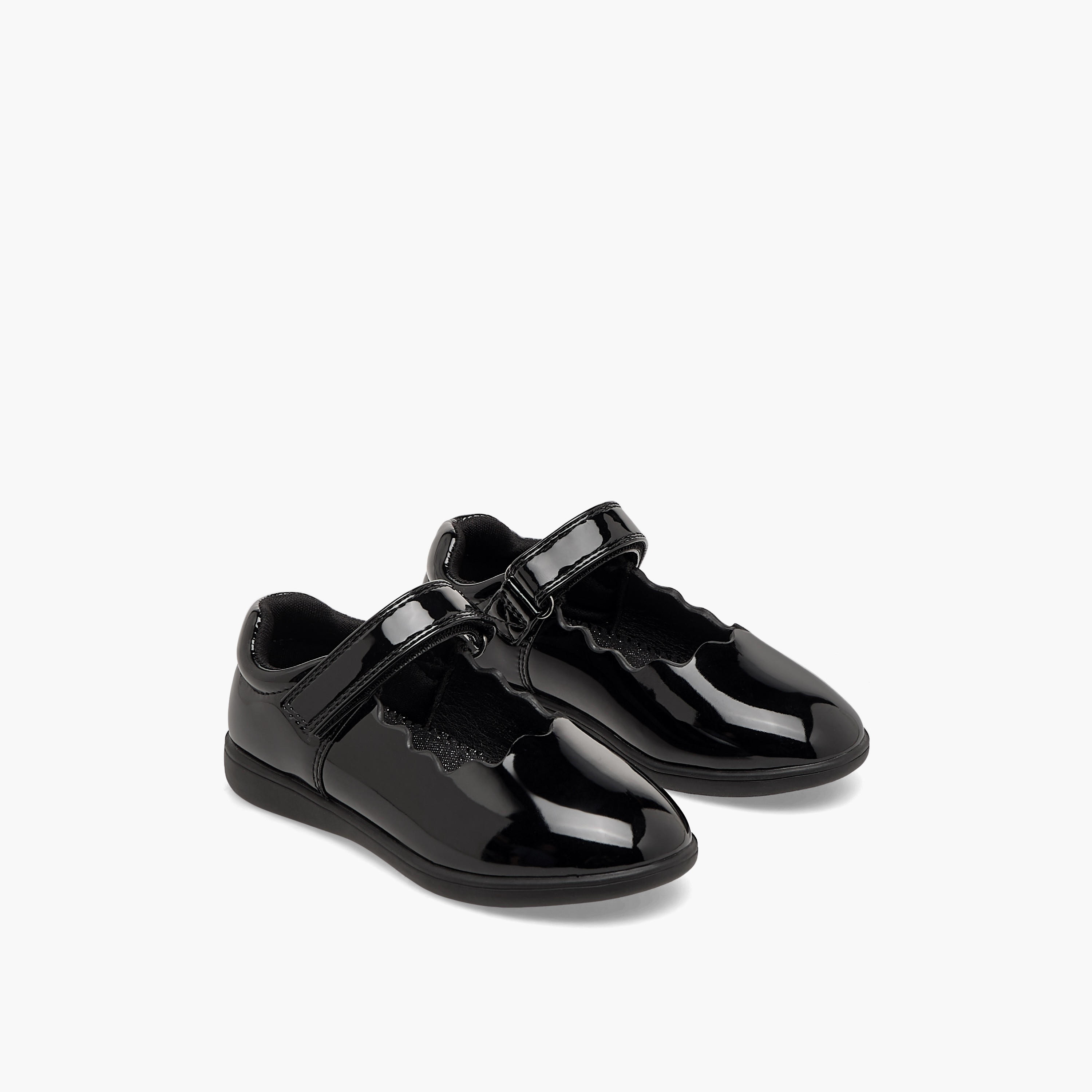 Juniors Girls Hook & Loop School Shoes-girls-shoes-schoolshoes-image-1