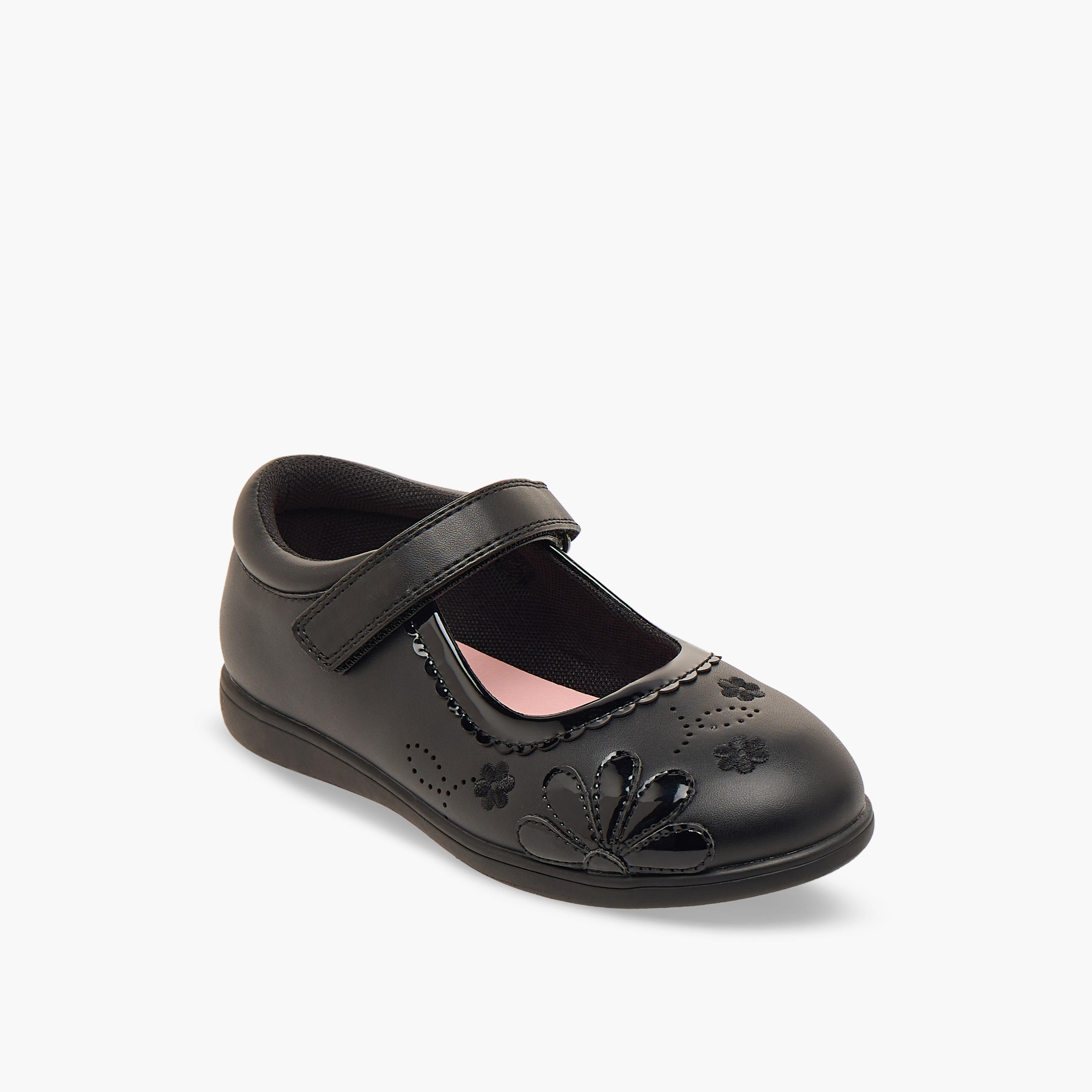 Juniors Girls Hook & Loop School Shoes-girls-shoes-schoolshoes-image-2