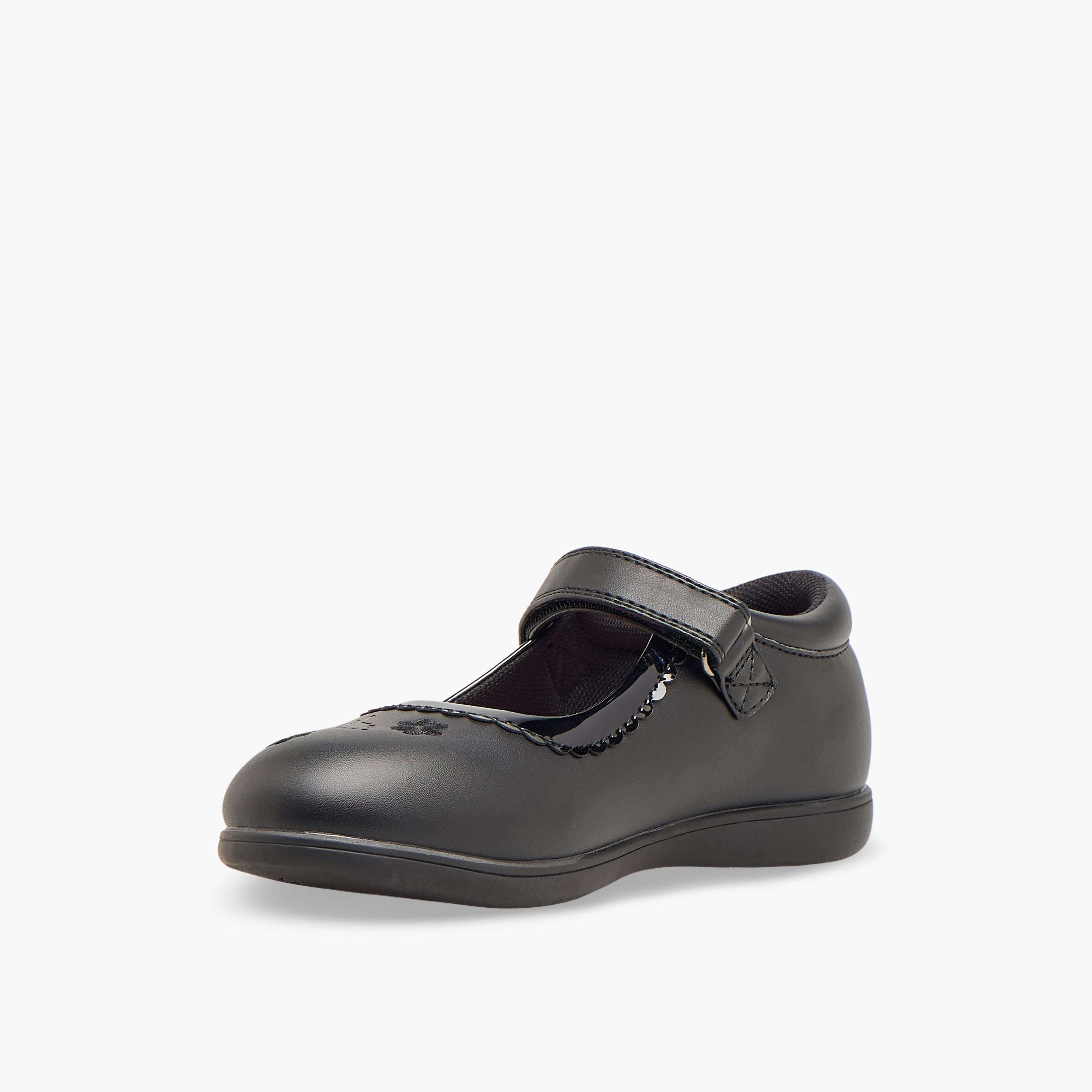 Juniors Girls Hook & Loop School Shoes-girls-shoes-schoolshoes-image-4