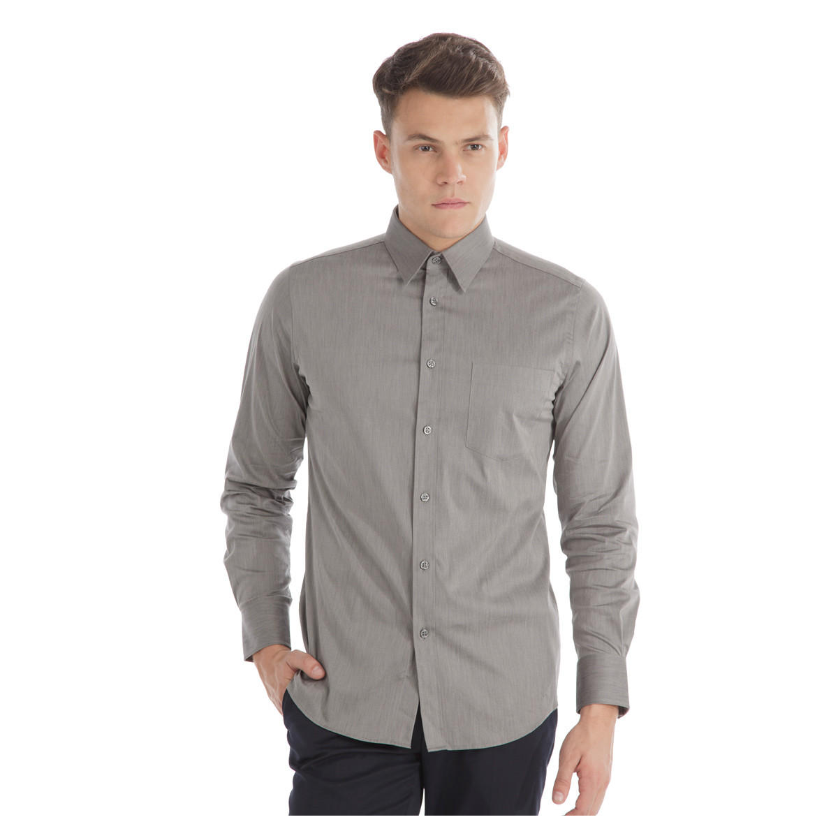 Long-sleeved Formal Shirt-men-clothing-shirts-image-1