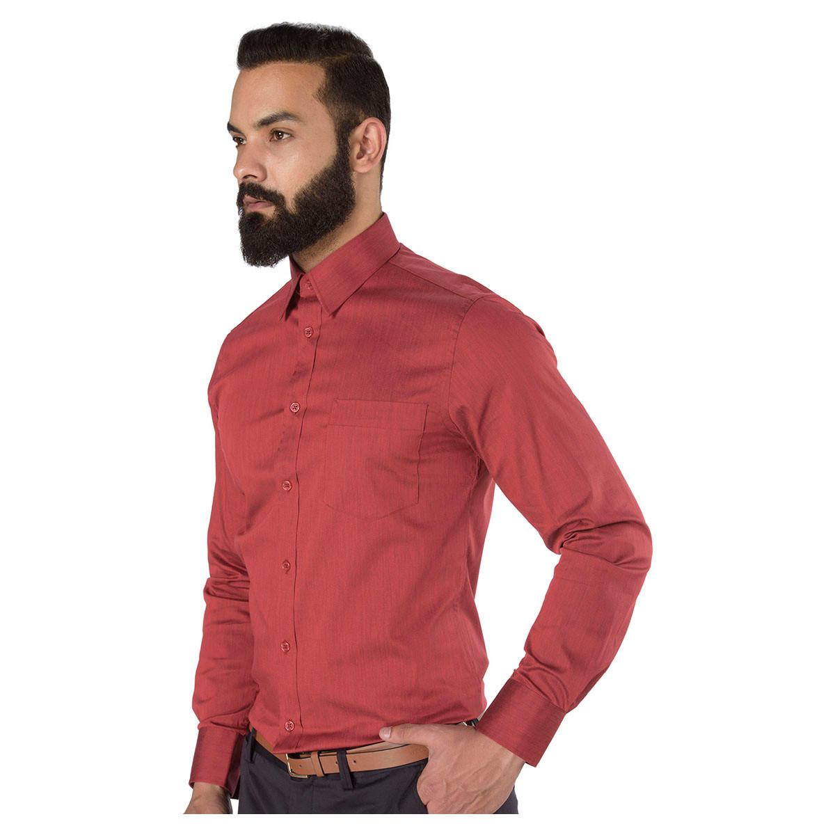 Long Sleeves Slim-fit Formal Shirt-men-clothing-shirts-image-3