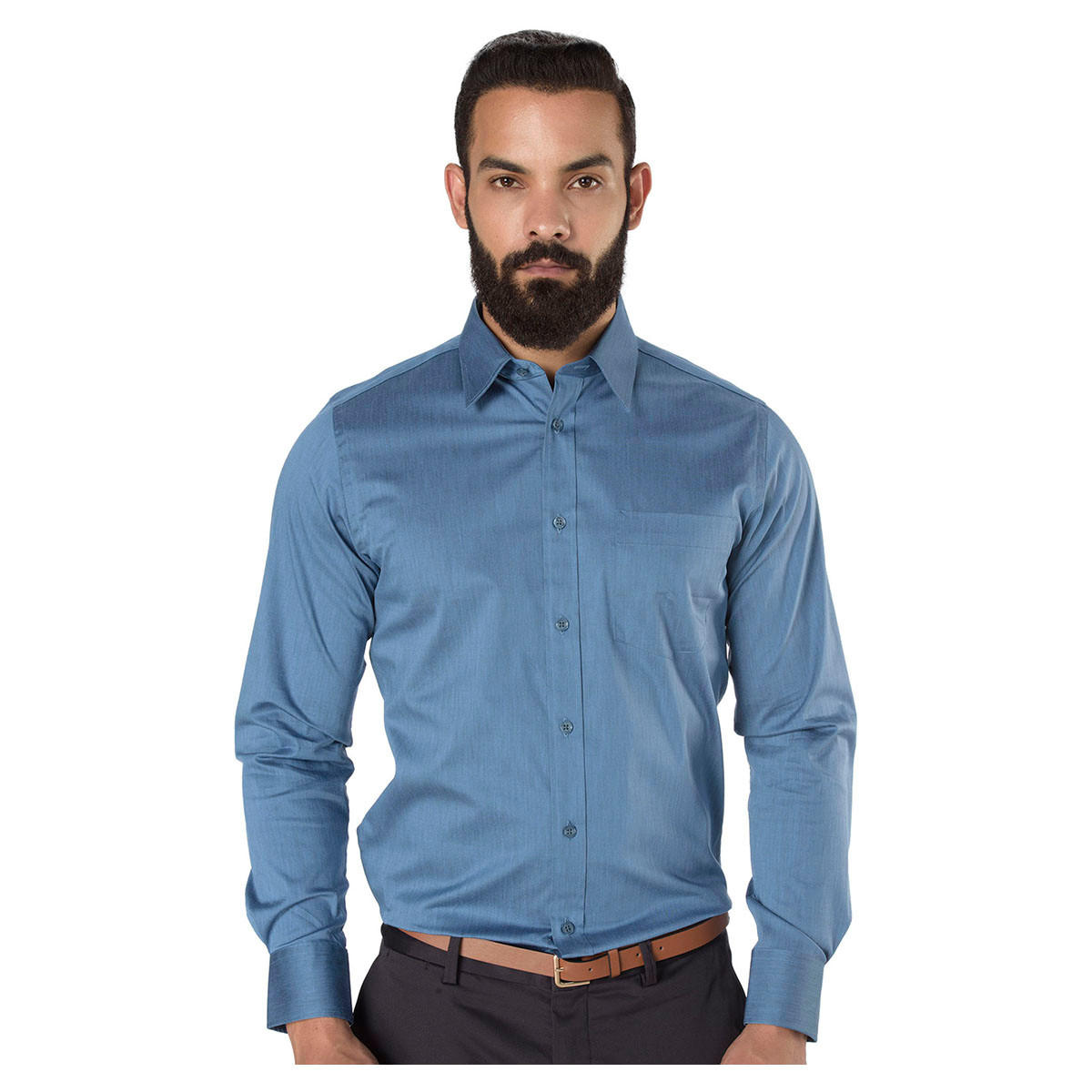Long Sleeves Slim-fit Formal Shirt-men-clothing-shirts-image-1