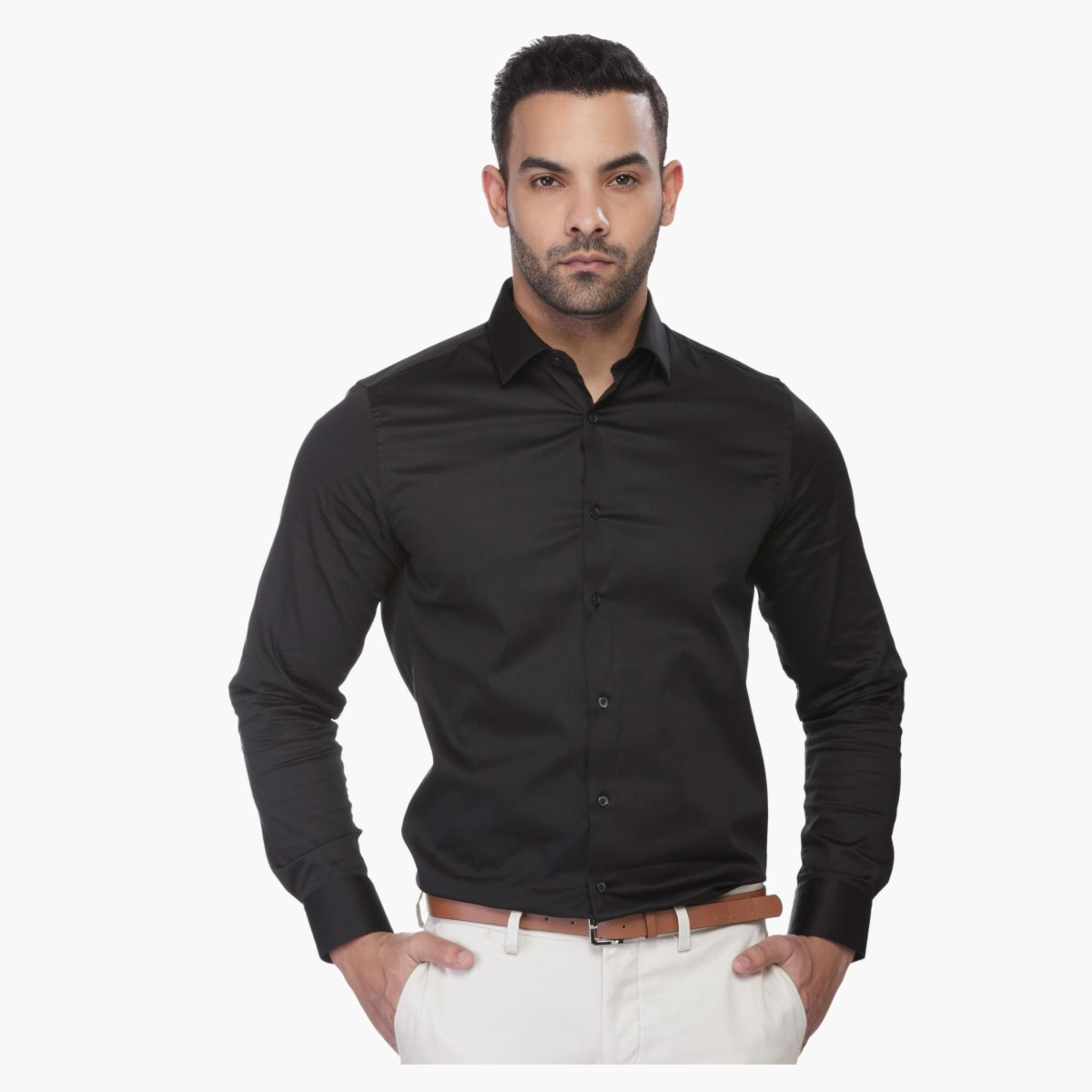 Solid Colour Shirt-men-clothing-shirts-image-1