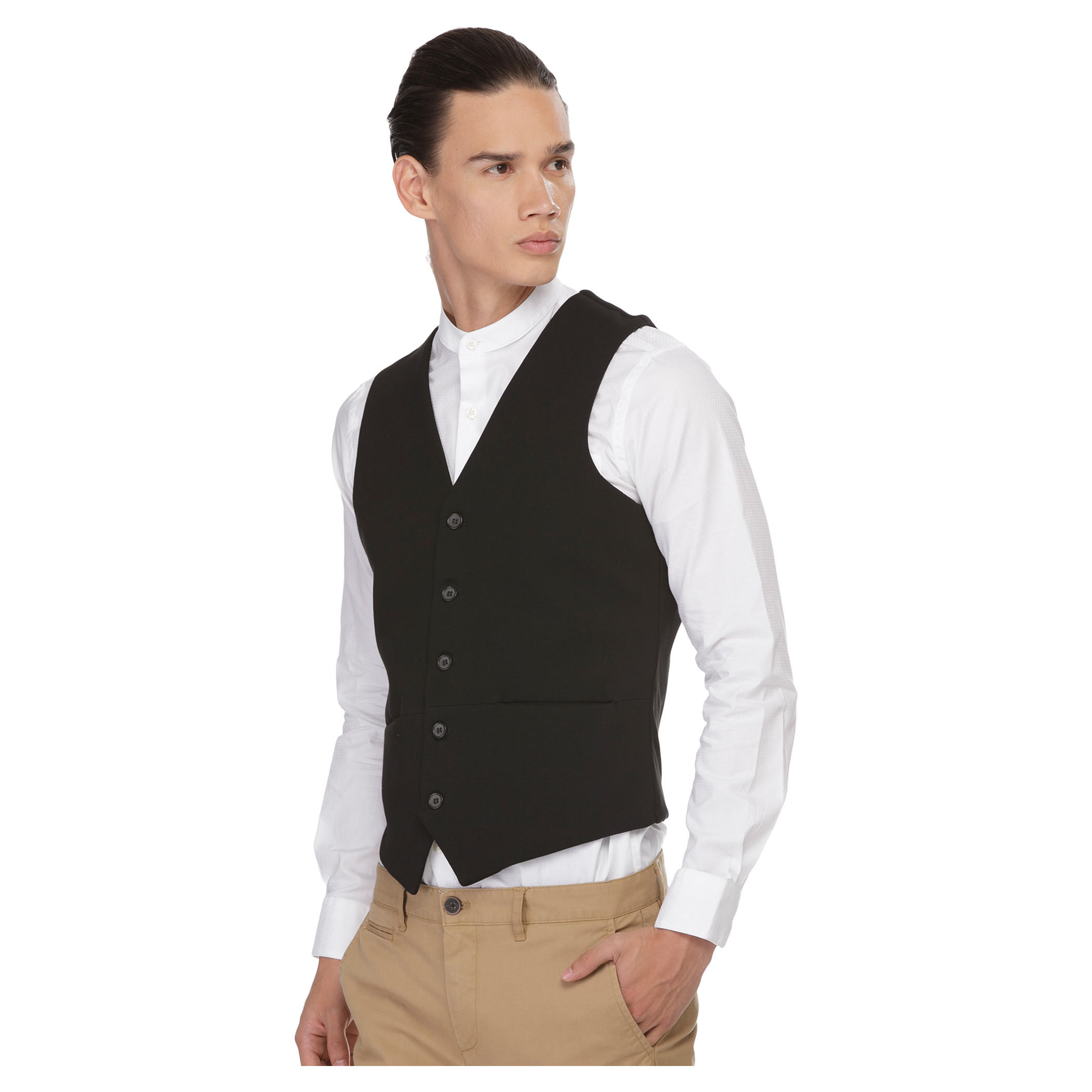 Solid Colour Waistcoat-men-clothing-jacketsandblazers-coats-image-3