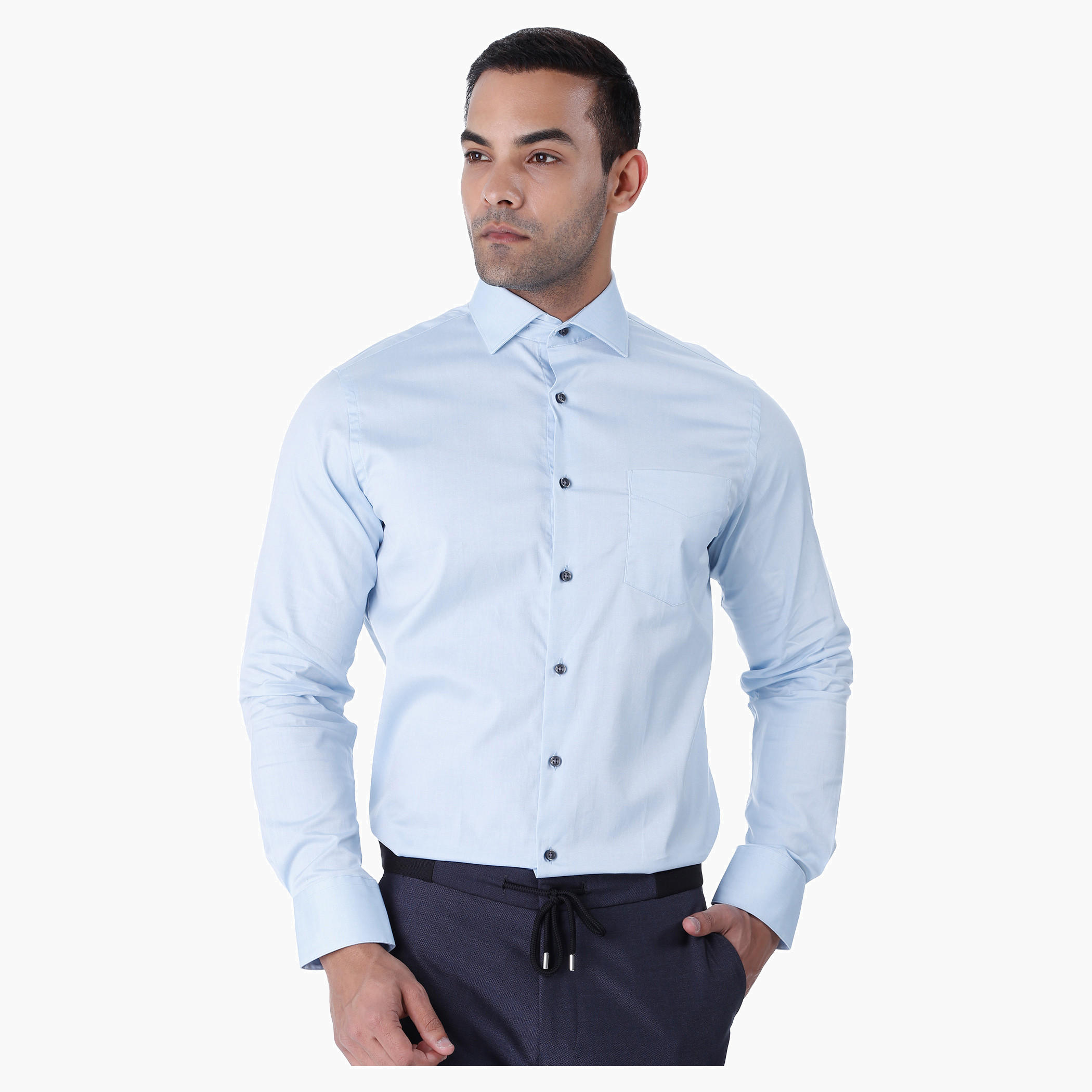 Solid Colour Shirt-men-clothing-shirts-image-1