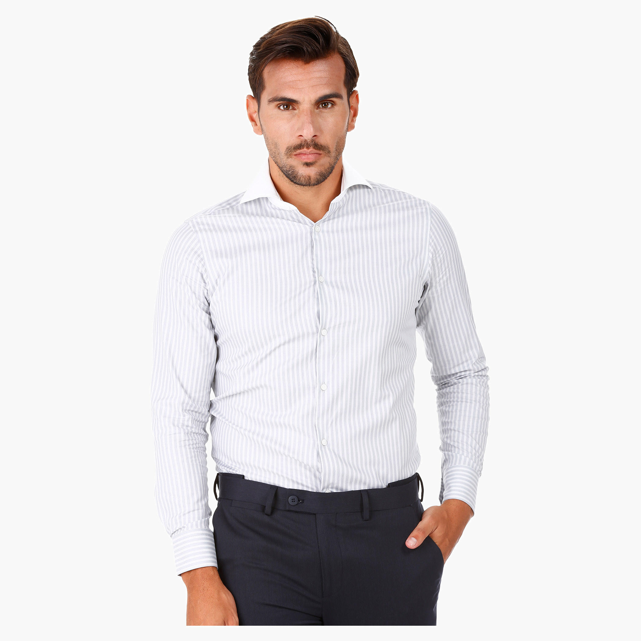 Striped Formal Shirt with Cut-away Collar and Long Sleeves-men-clothing-shirts-image-6