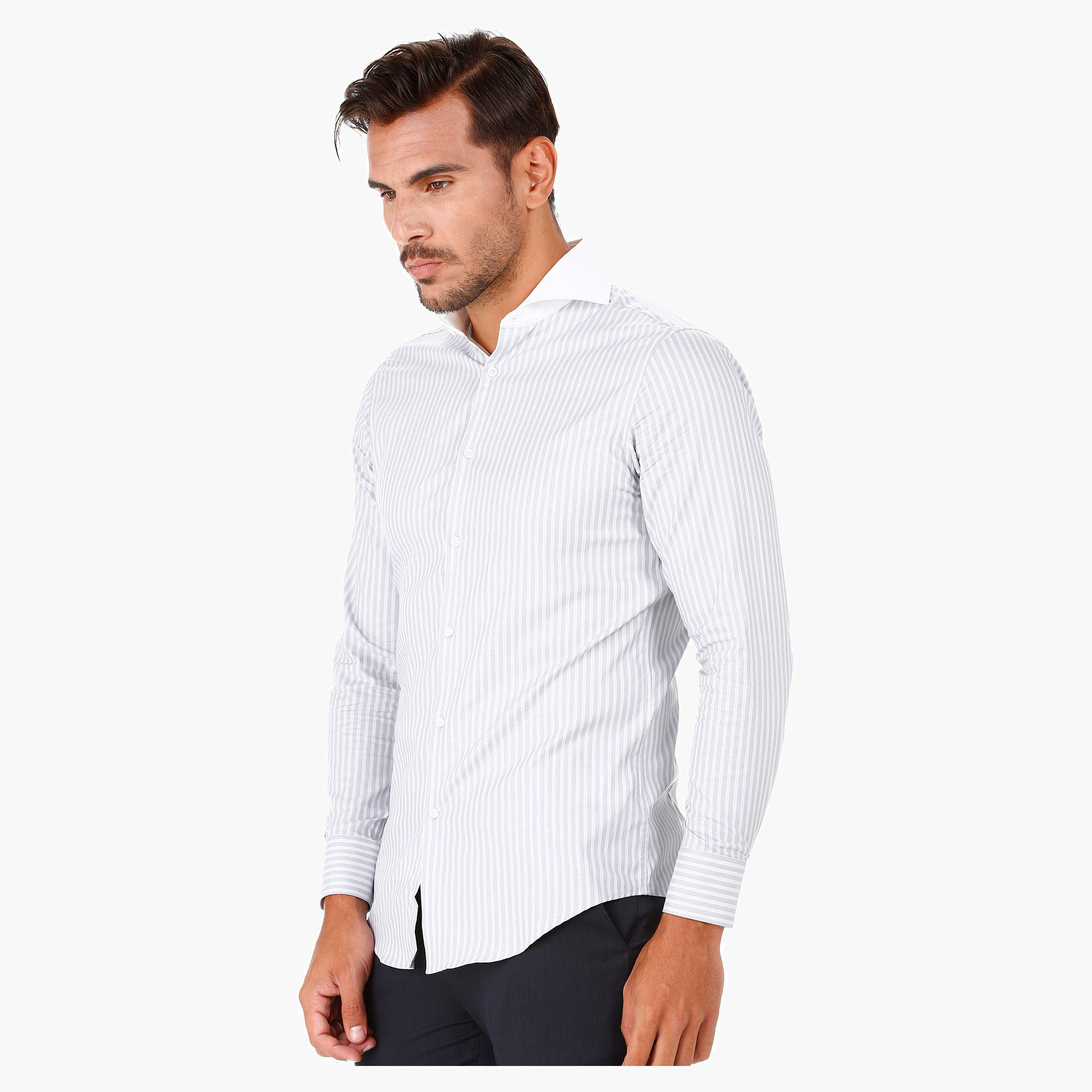 Striped Formal Shirt with Cut-away Collar and Long Sleeves-men-clothing-shirts-image-8