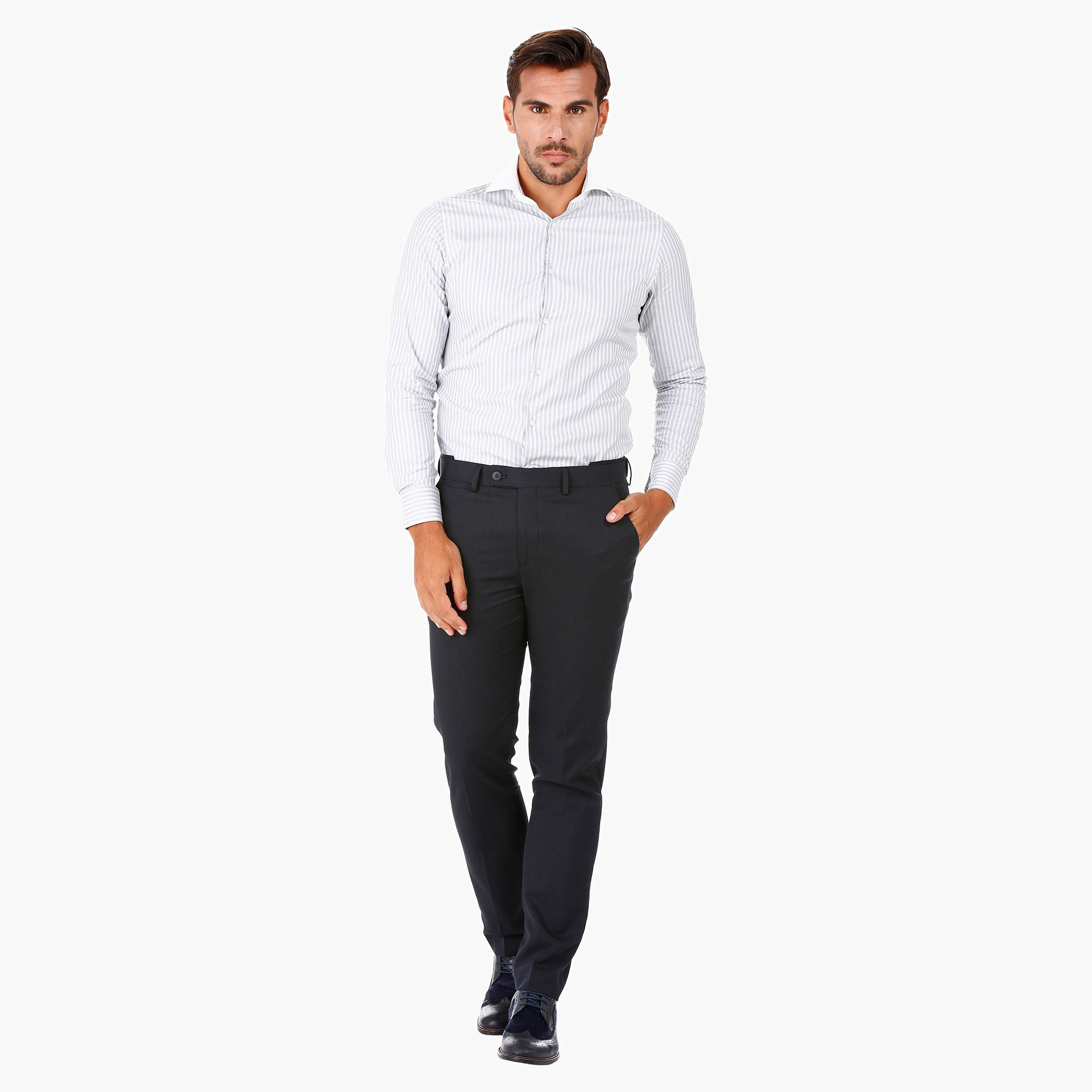 Striped Formal Shirt with Cut-away Collar and Long Sleeves-men-clothing-shirts-image-10
