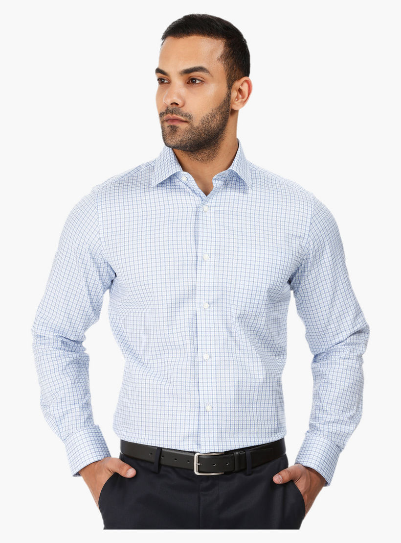 Chequered Shirt with Long sleeves-men-clothing-shirts-image-1