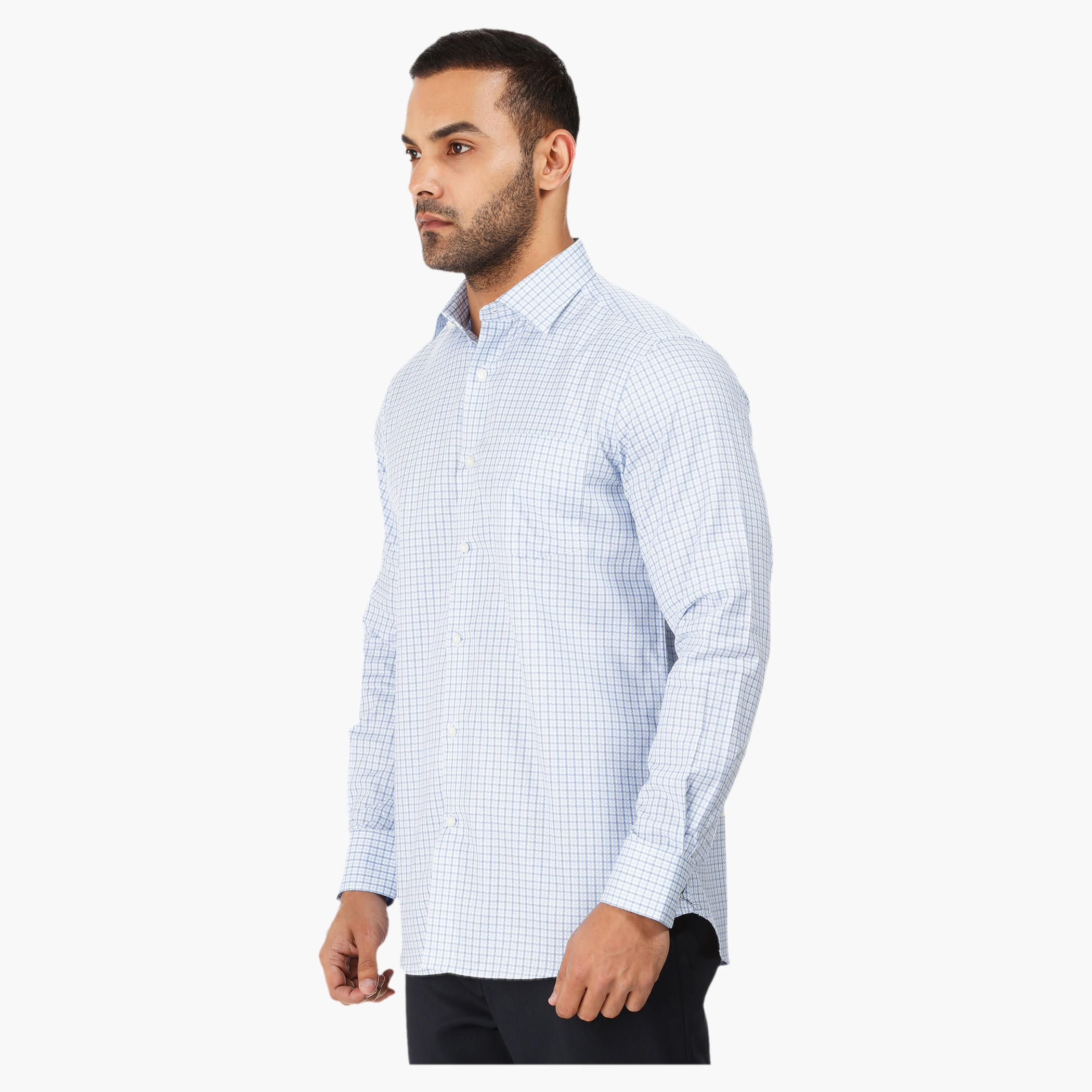 Chequered Shirt with Long sleeves-men-clothing-shirts-image-3