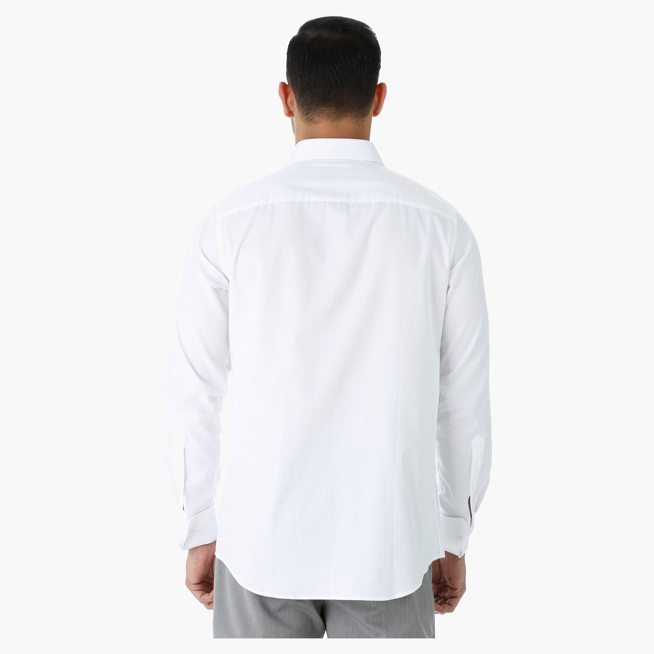Cotton Textured Formal Shirt with Long Sleeves-men-clothing-shirts-image-2