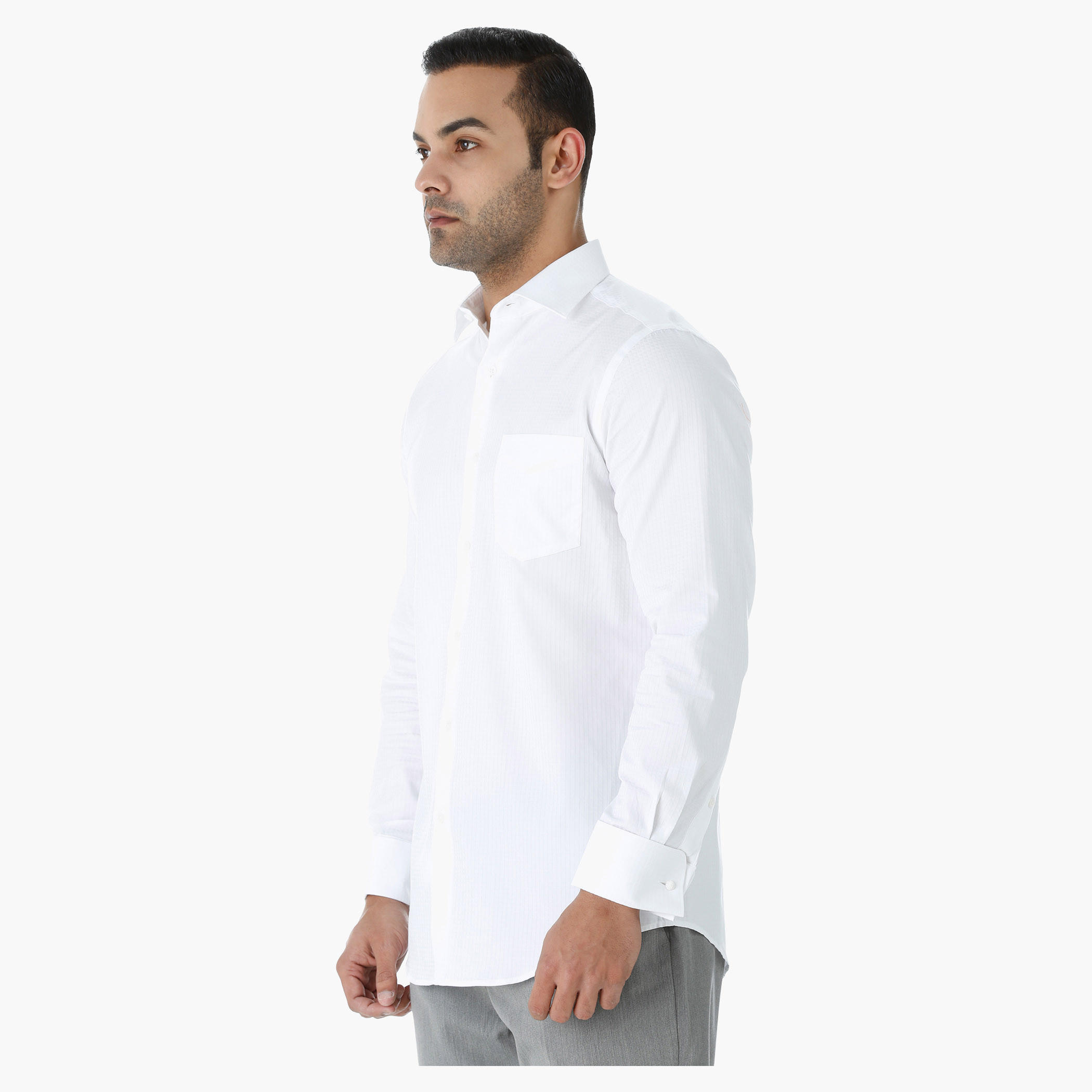 Cotton Textured Formal Shirt with Long Sleeves-men-clothing-shirts-image-3