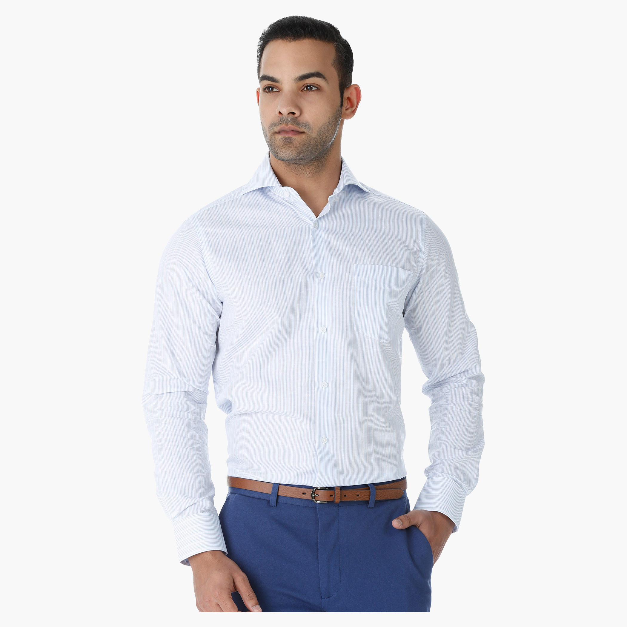 Striped Formal Shirt in Regular Fit-men-clothing-shirts-image-1