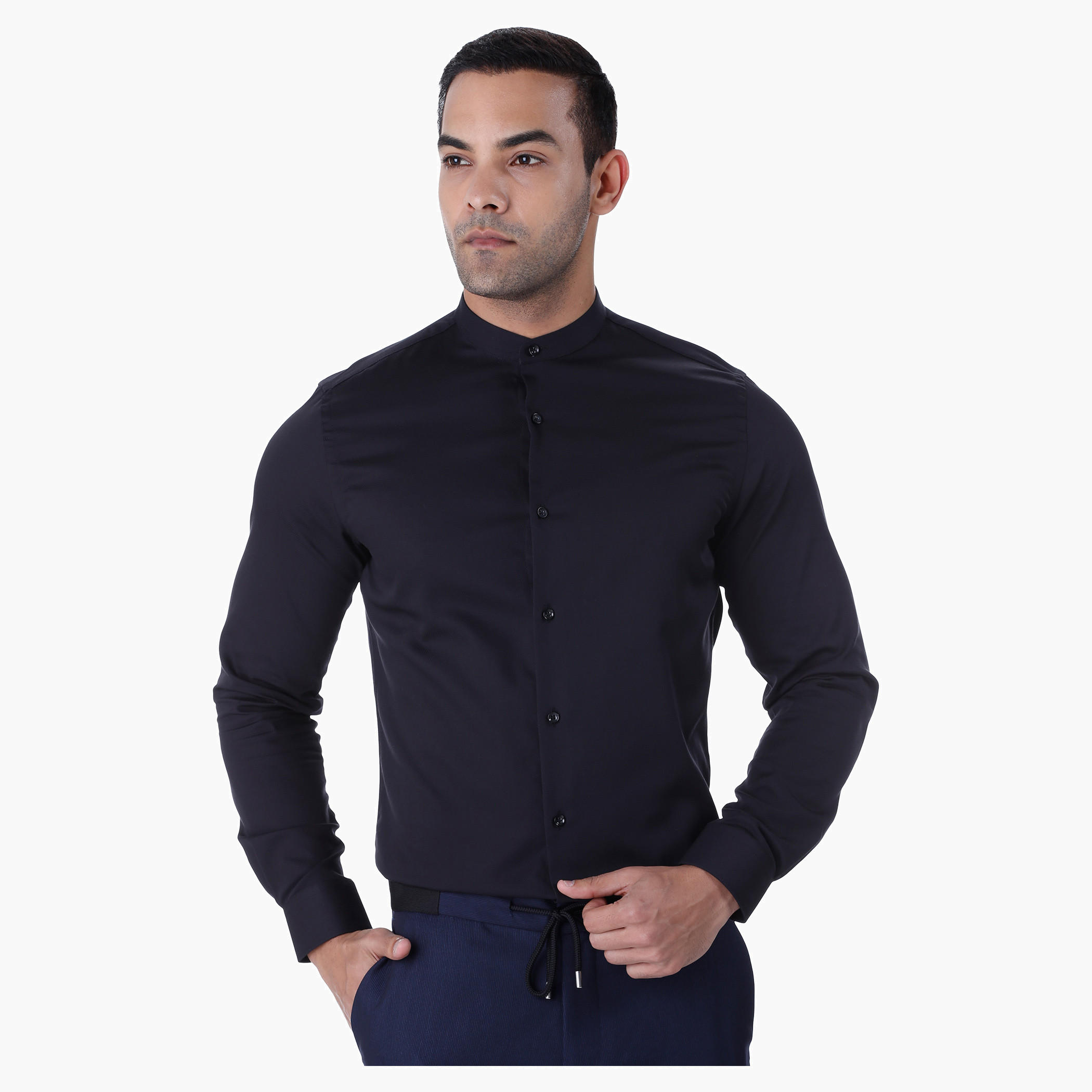 Solid Colour Shirt-men-clothing-shirts-image-1