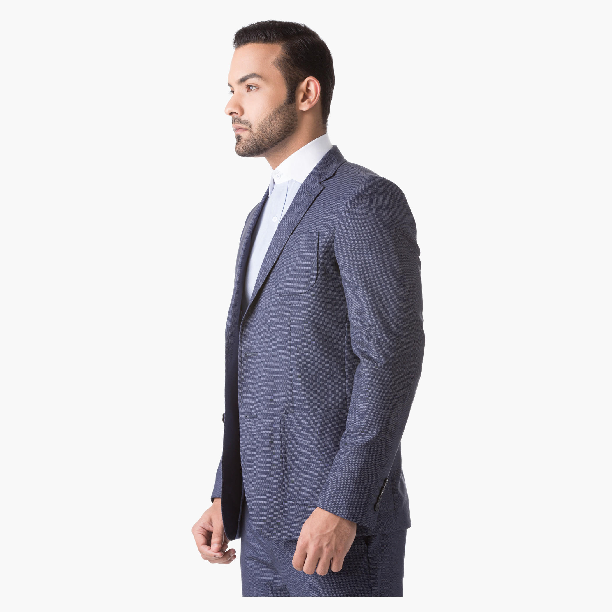 Textured Formal Suit-Jacket with Long Sleeves and Notched Lapel in Slim Fit-men-winterwear-jacketsandblazers-image-3
