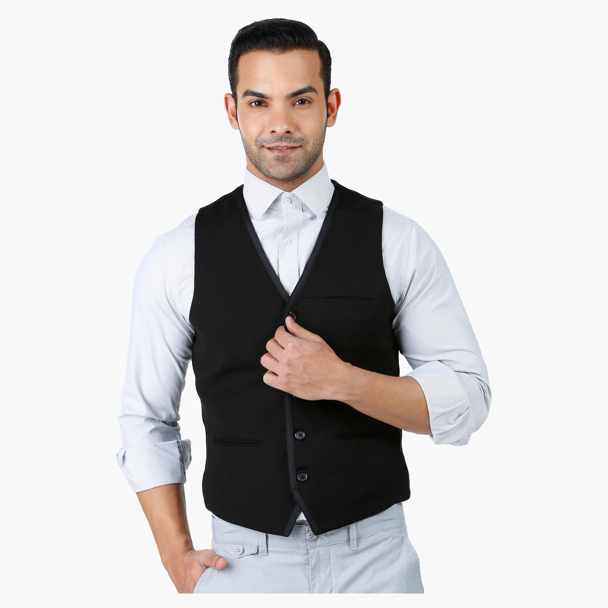 Formal Slim-fit Waistcoat-men-clothing-jacketsandblazers-coats-image-1