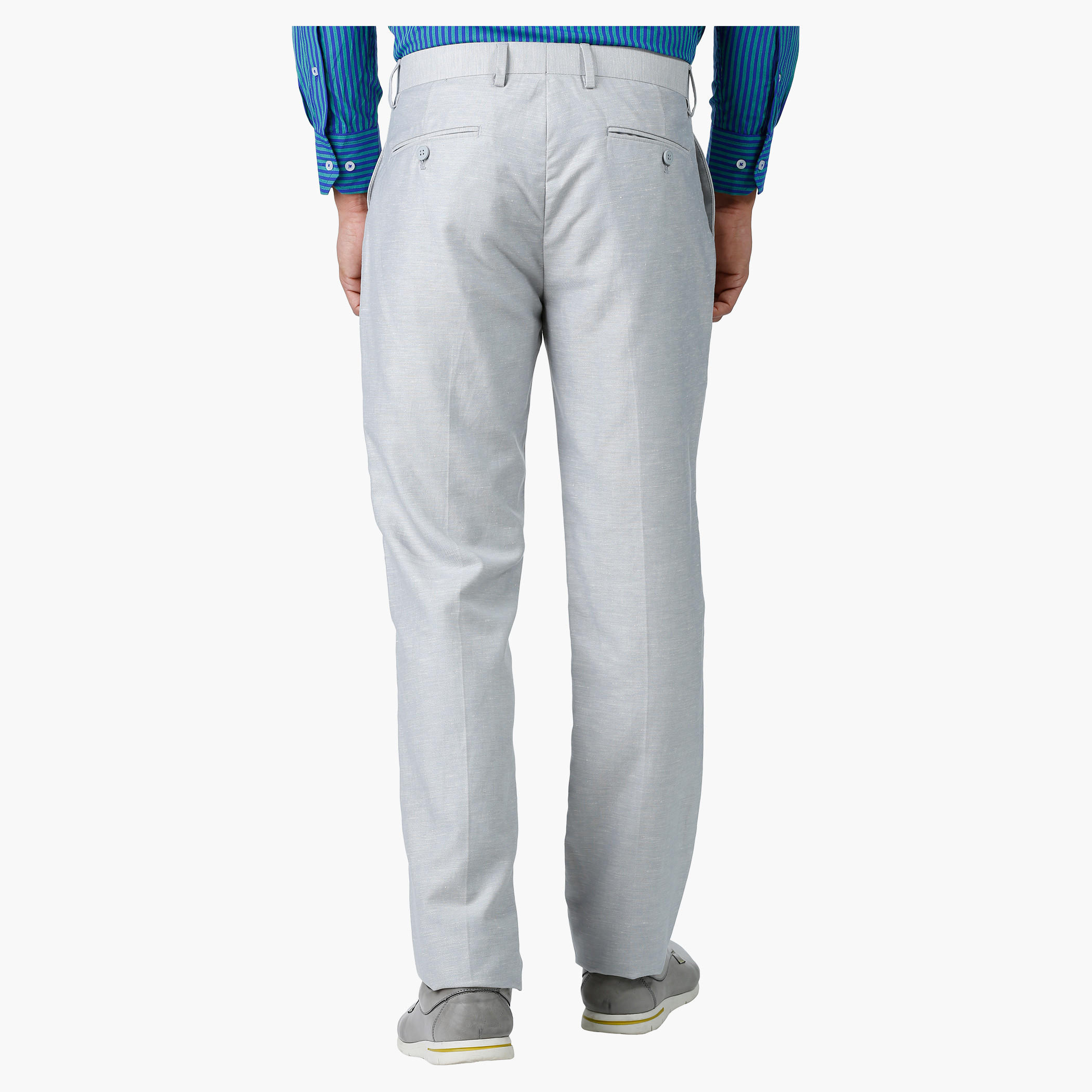 Linen Formal Trousers in Regular fit-men-clothing-bottoms-trousersandchinos-trousers-image-2