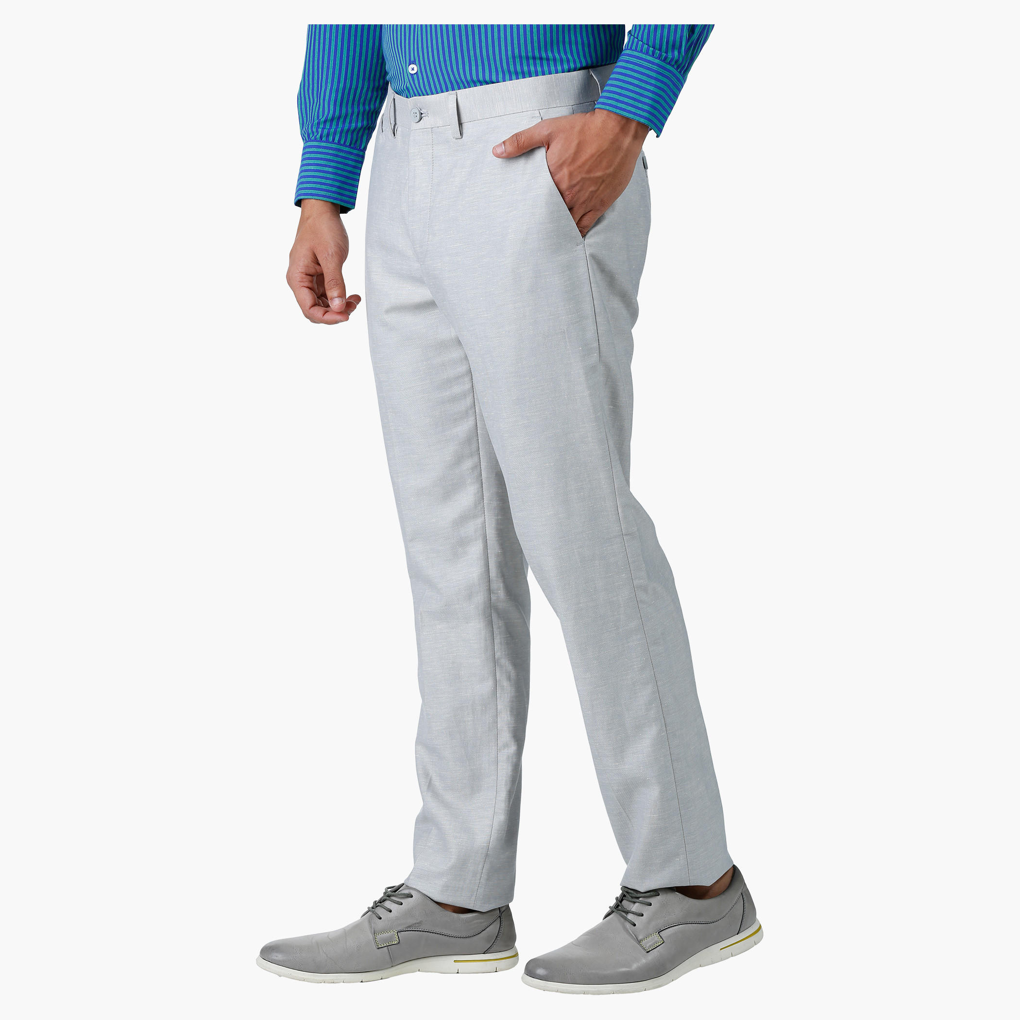 Linen Formal Trousers in Regular fit-men-clothing-bottoms-trousersandchinos-trousers-image-3