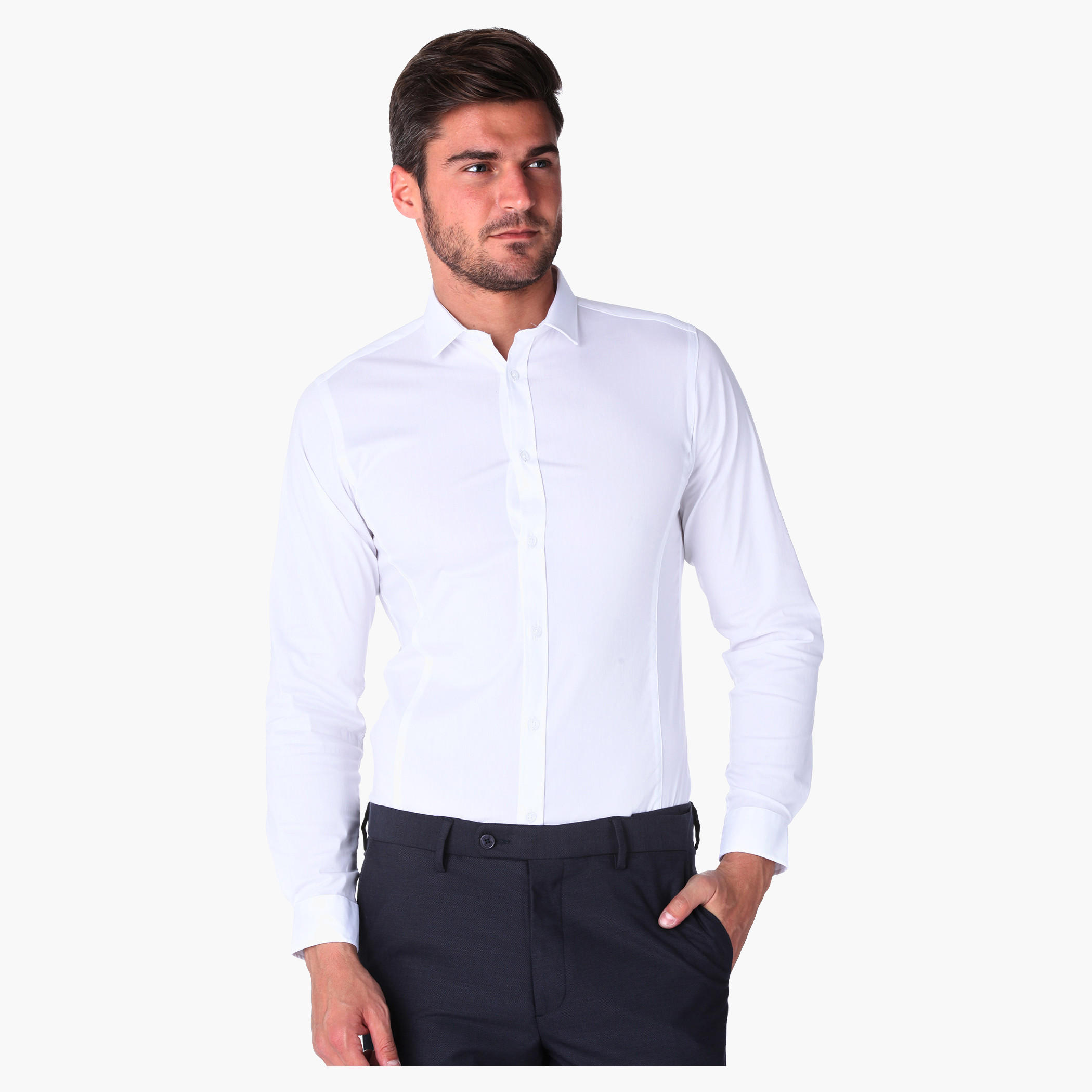 Long-sleeved Stretch Shirt-men-clothing-shirts-image-1