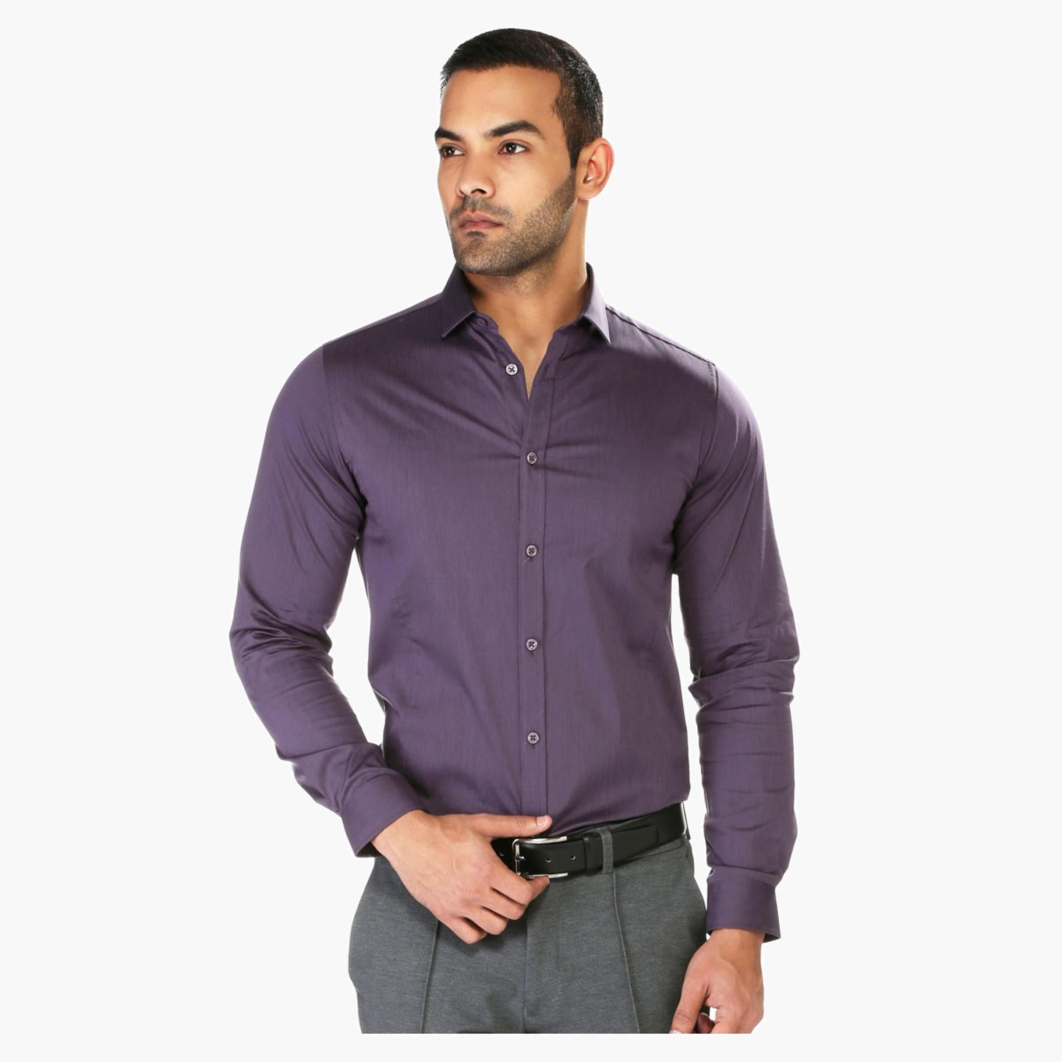 Solid Colour Shirt-men-clothing-shirts-image-1